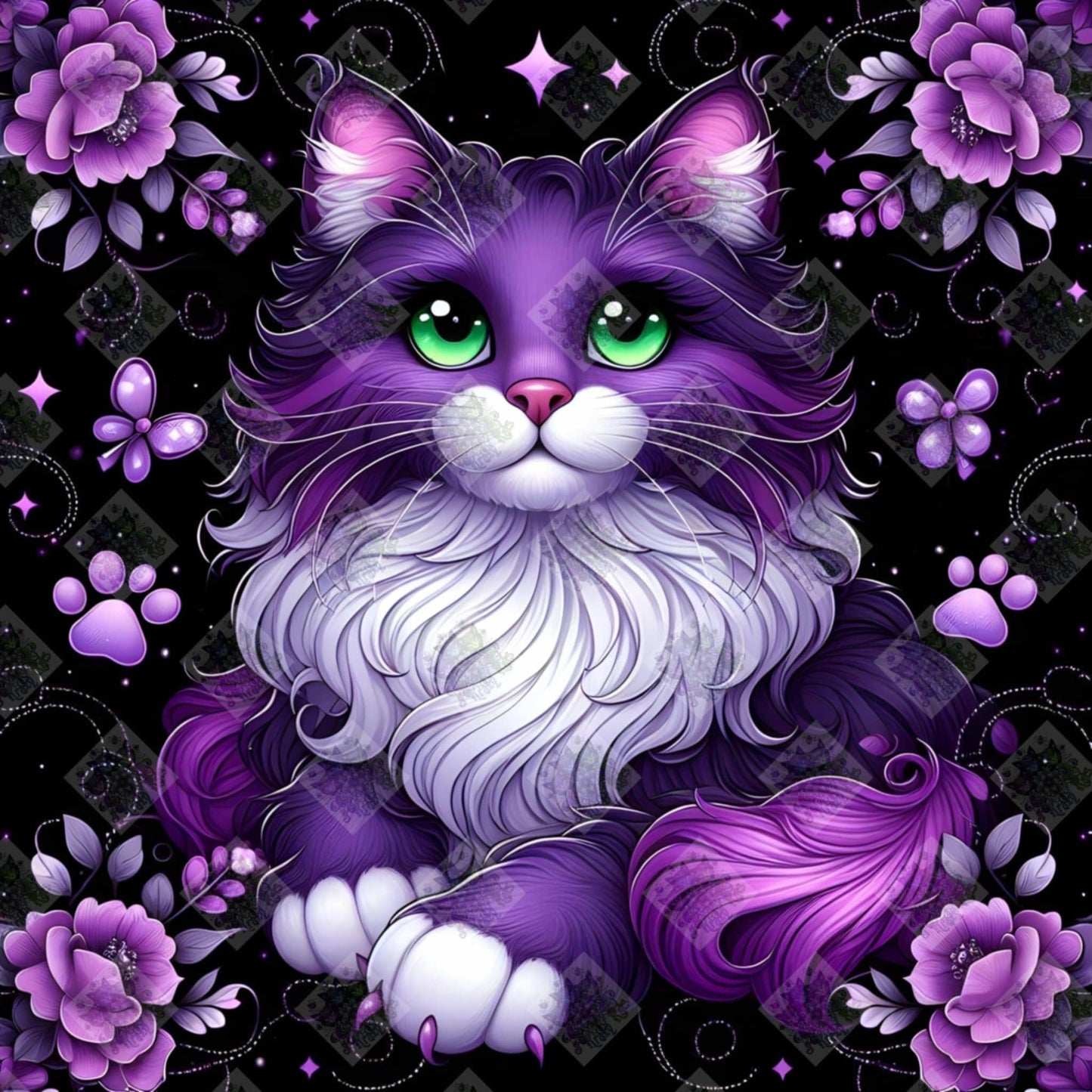 Plum Kitty by M.E. Divine Arts
