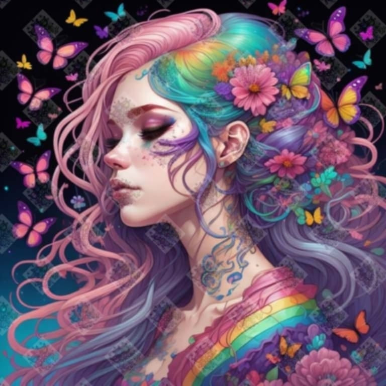 Rainbow Daisy by Jennifer Opie