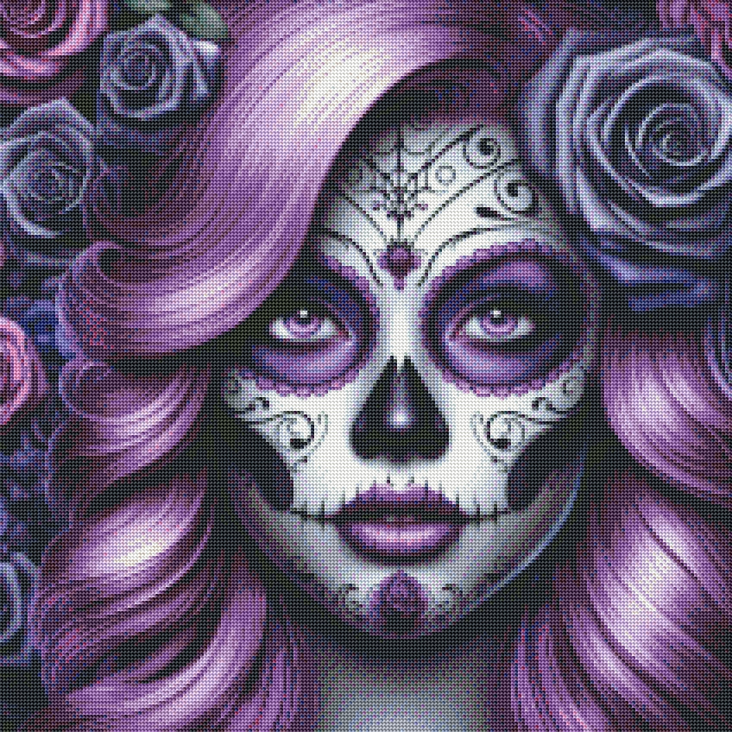 Violet Sugar Skull by M.E. Divine Arts (Last Chance! Retiring Beauties On Sale Now)