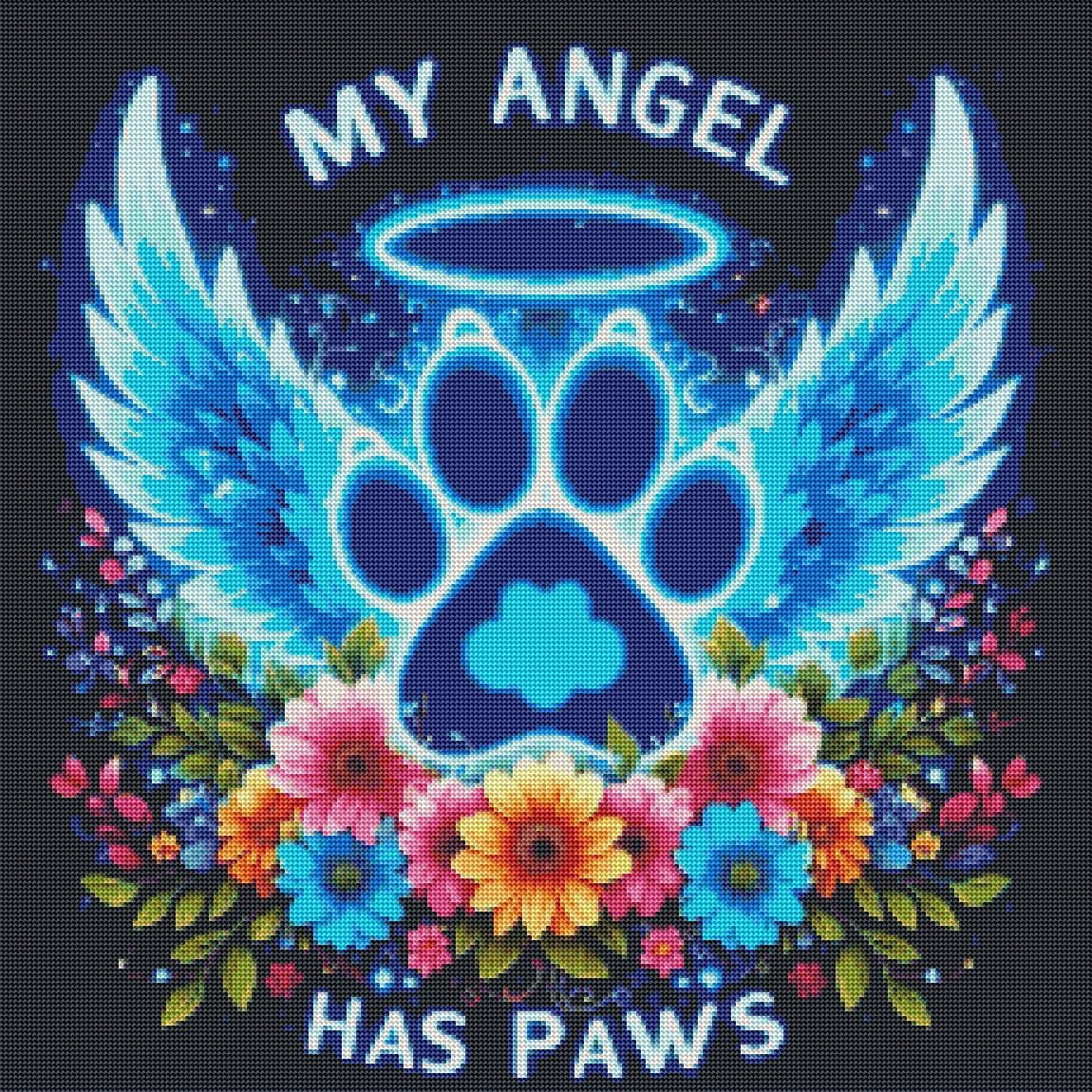 My Angel Has Paws- Blue by Theresa Raymer