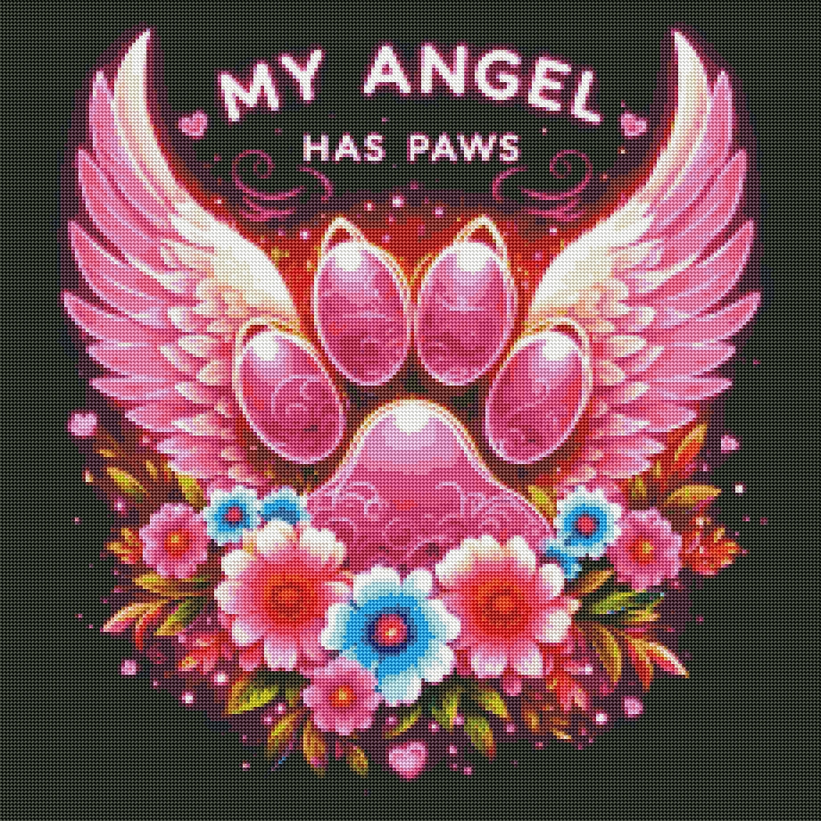 My Angel Has Paws- Pink by Theresa Raymer