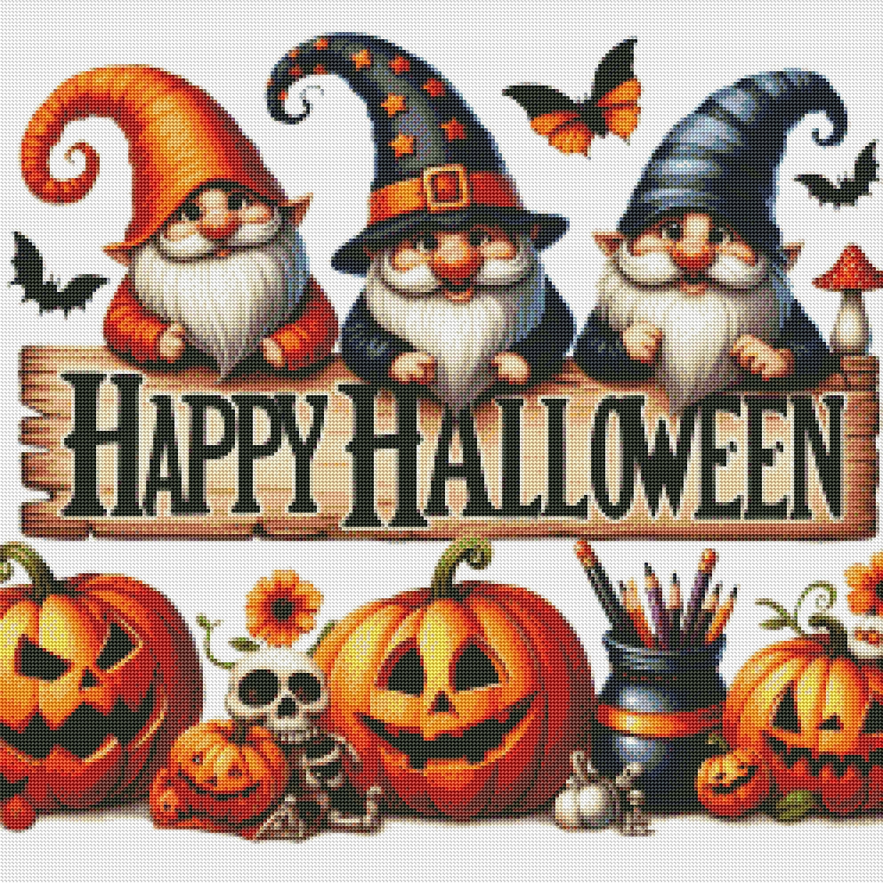 Happy Halloween Gnomes by M.E. Divine Arts (Last Chance! Retiring Beauties On Sale Now)