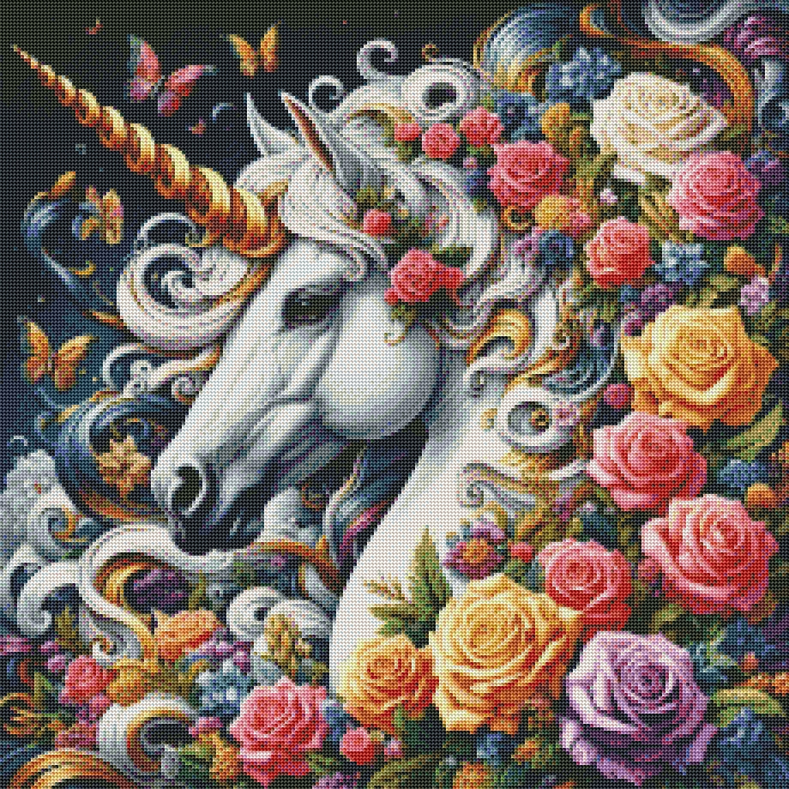 Floral Unicorn by Theresa Raymer