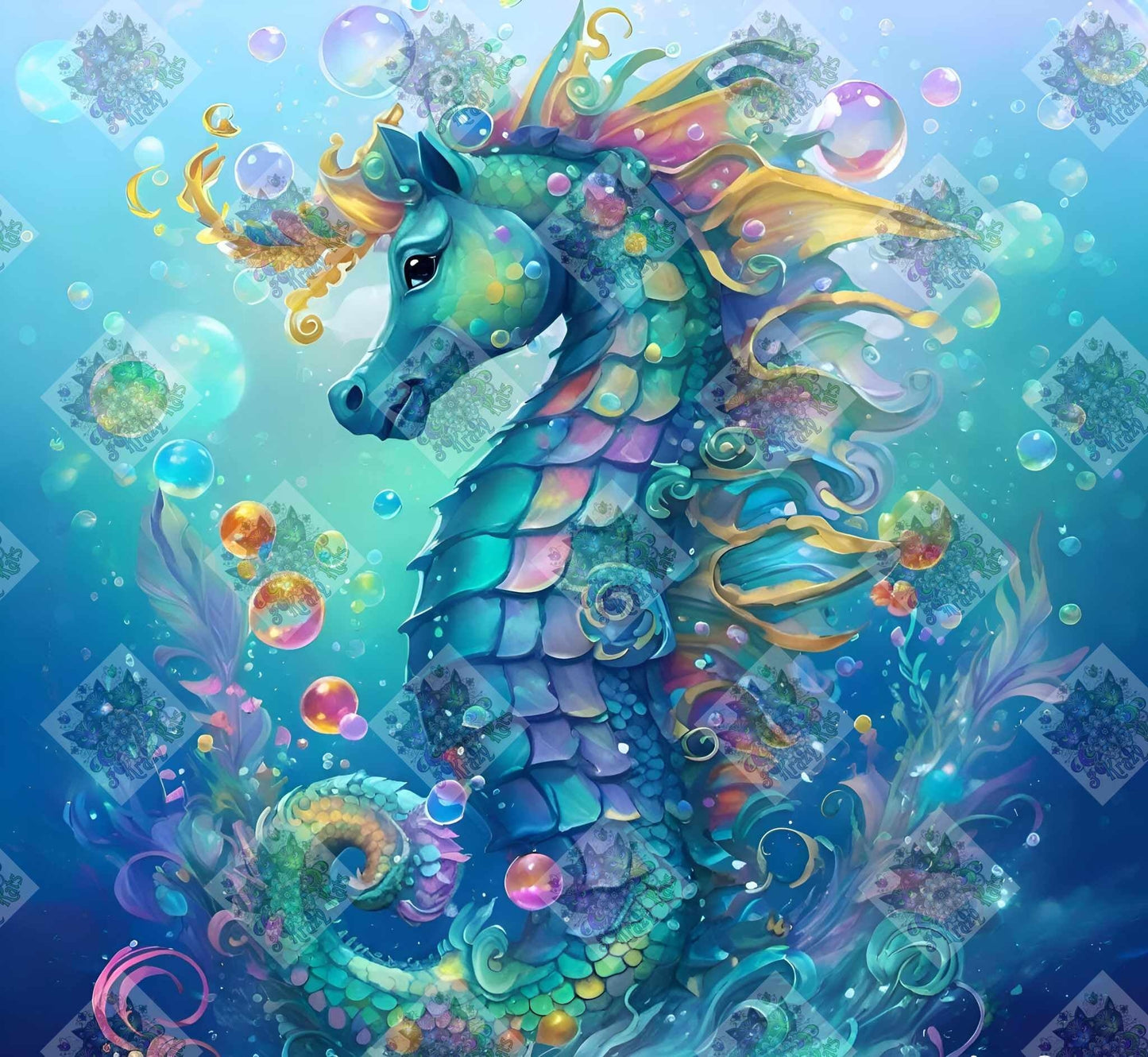 Pastel Seahorse by Jennifer Opie
