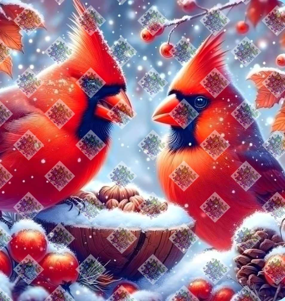 Red Cardinals by M.E. Divine Arts