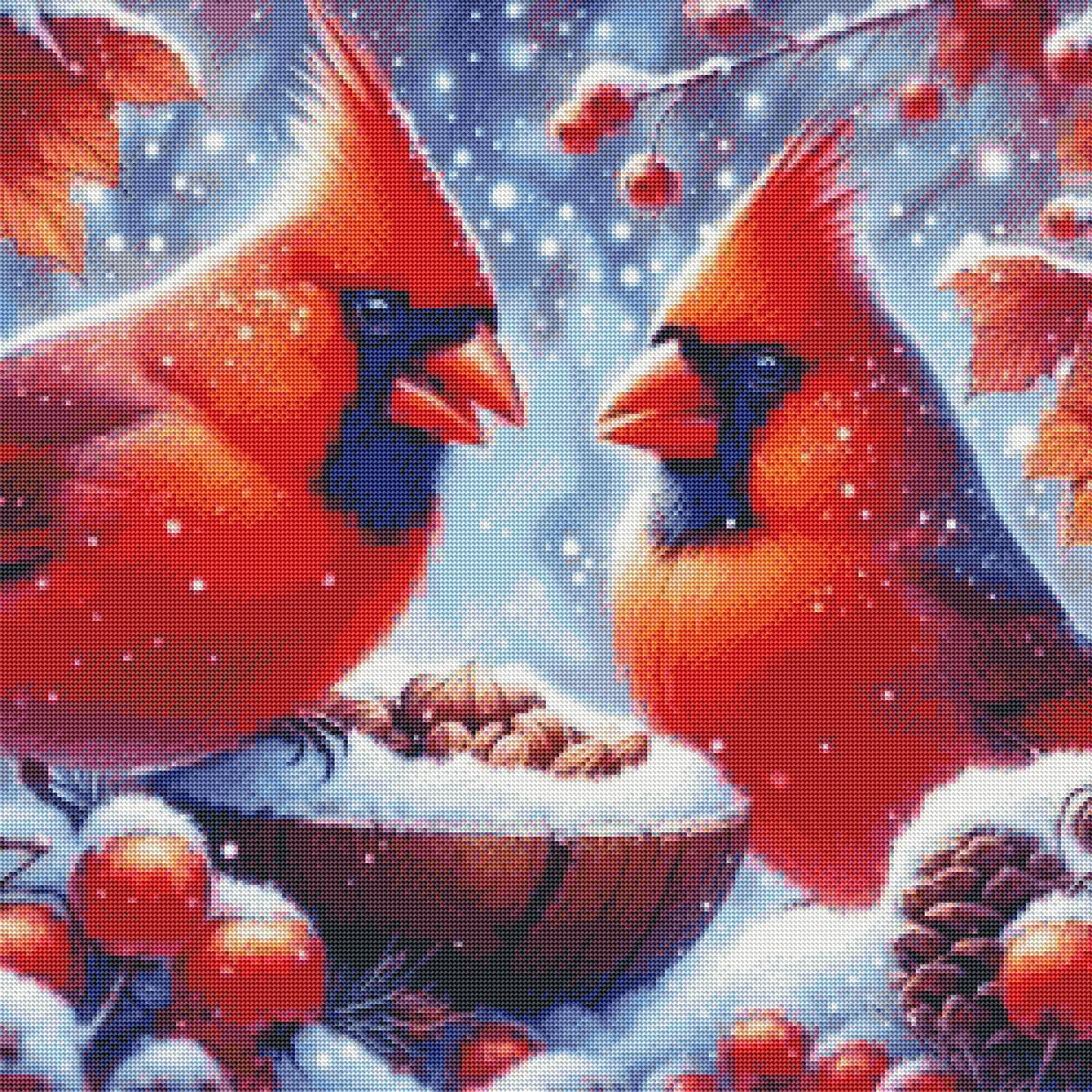 Red Cardinals by M.E. Divine Arts