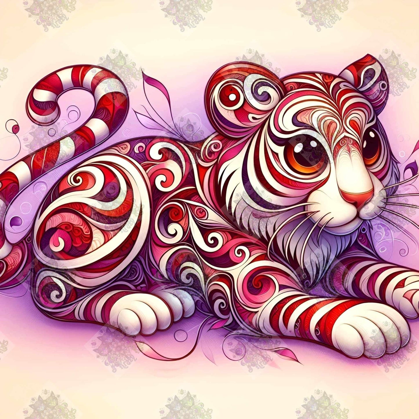 Tiger In Red by Cindy Emery
