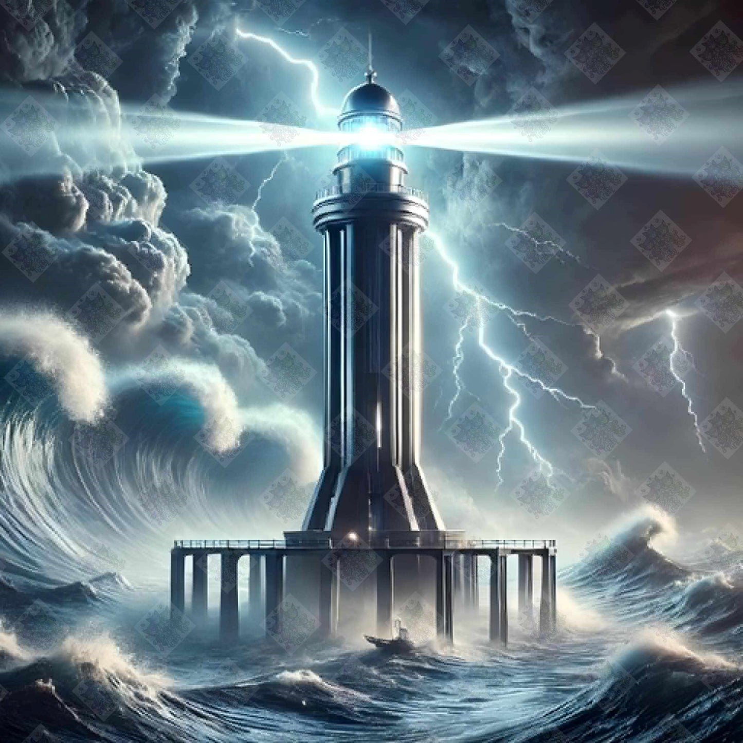 Beacon In Rough Seas by Stellar Designz