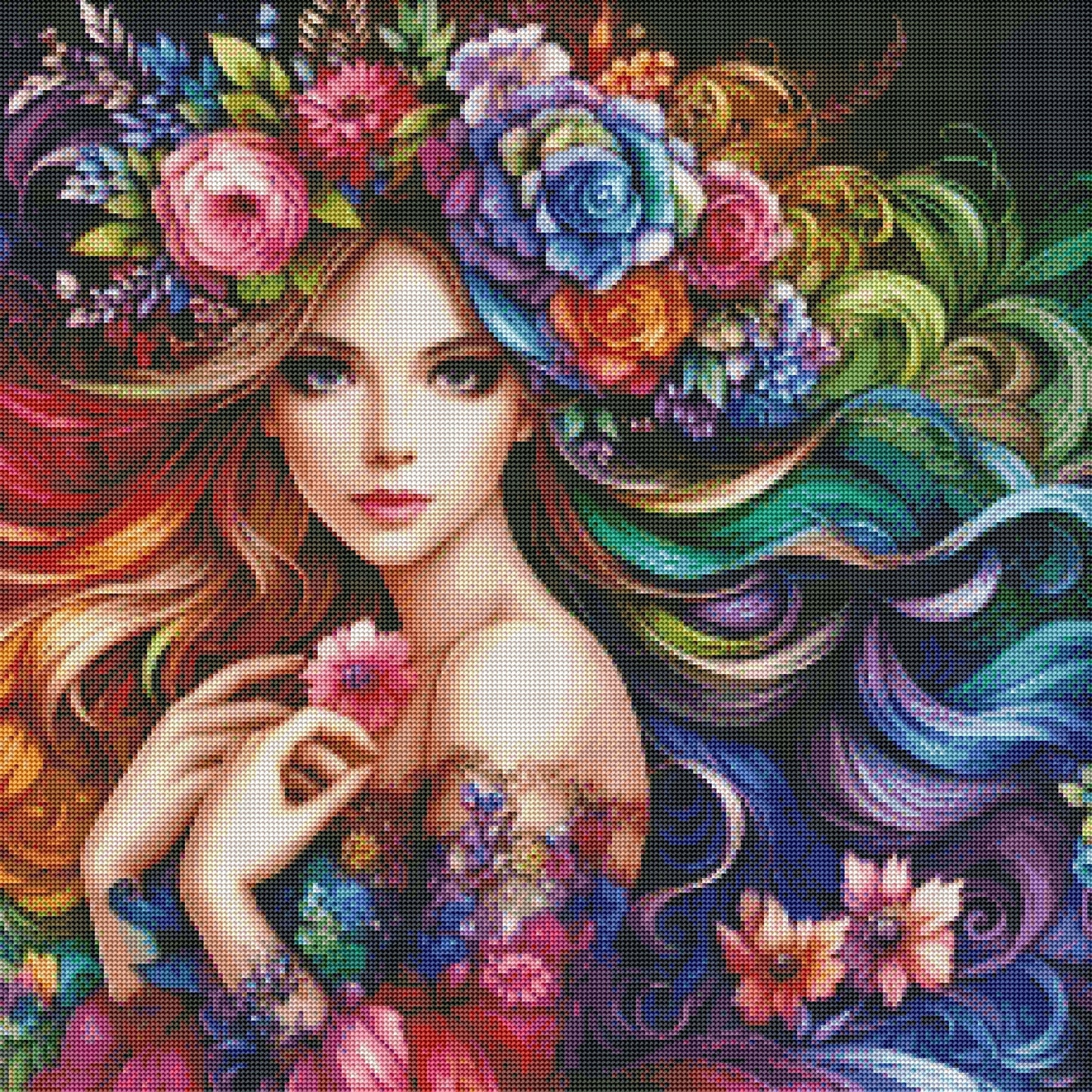 Rainbow Floral Princess by Cindy Emery