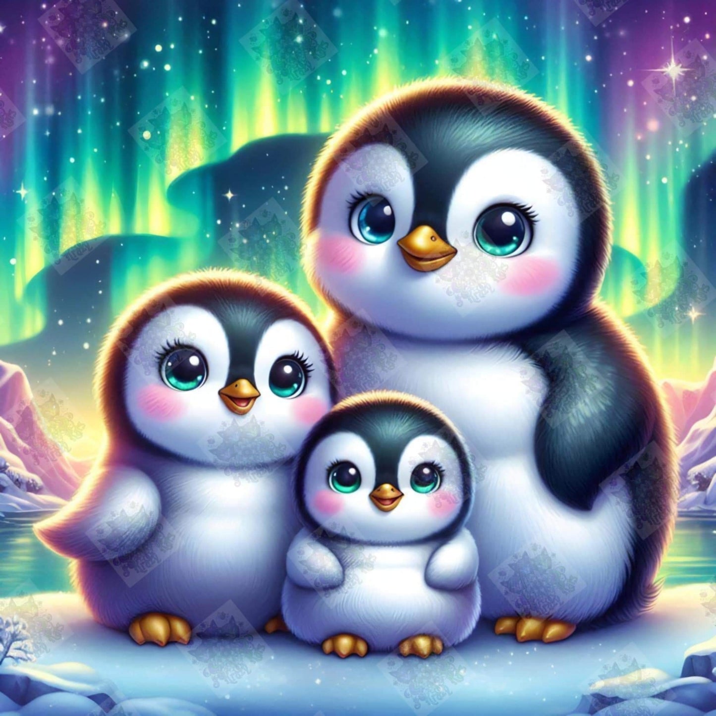 Waddles Of The Northern Lights by Theresa Raymer