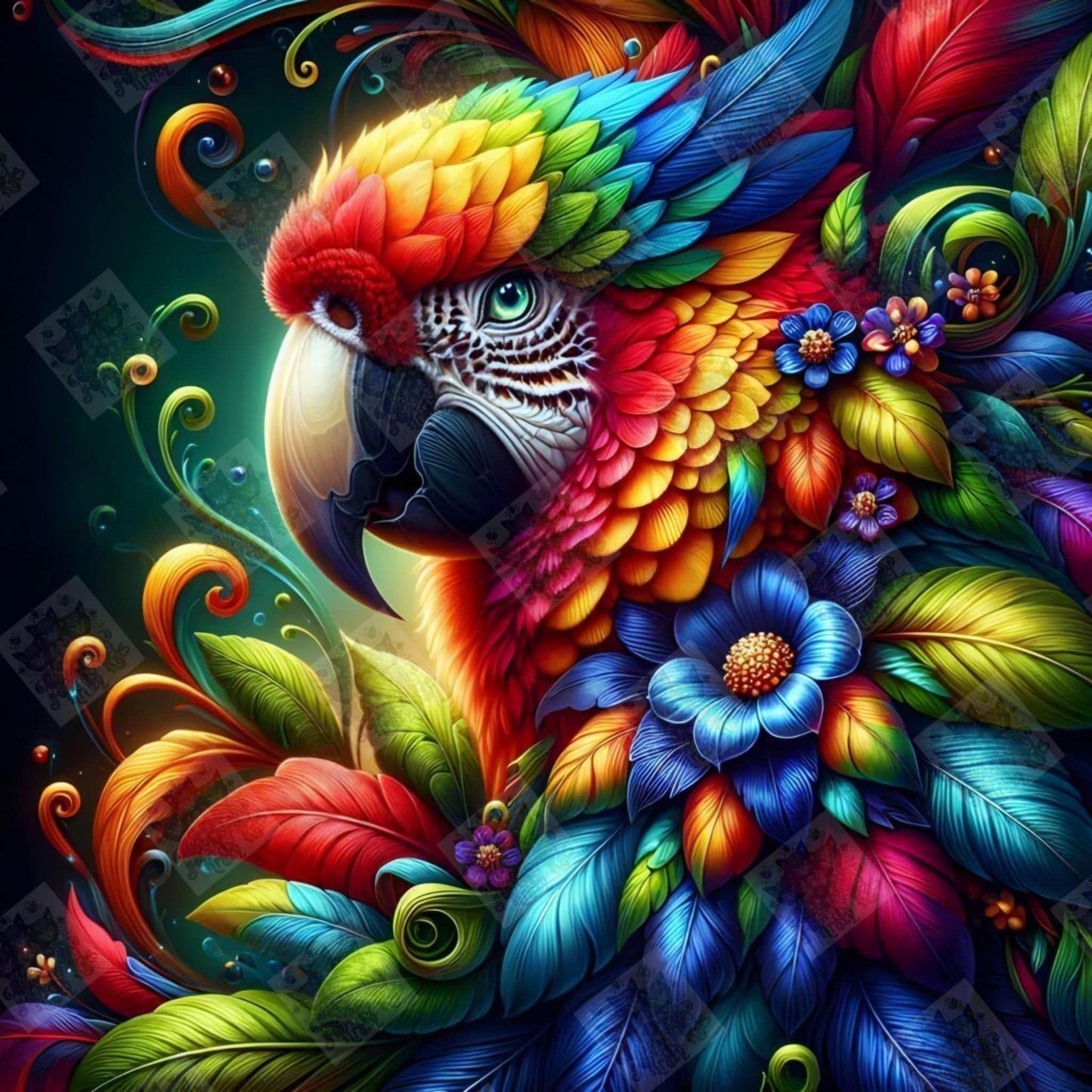 Variegated Parrot by Taza Creations