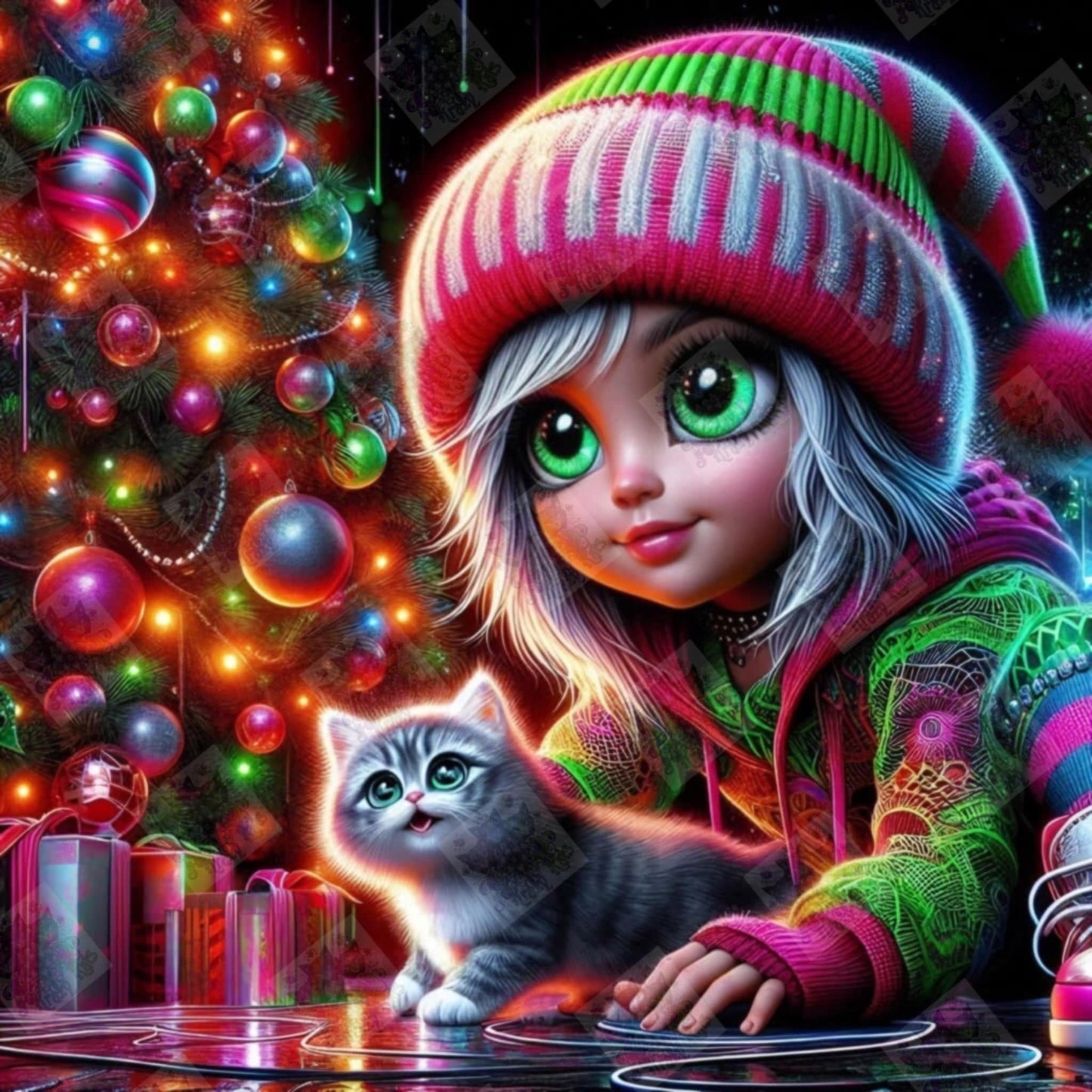 Emerald's Kitten Surprise by Taza Creations