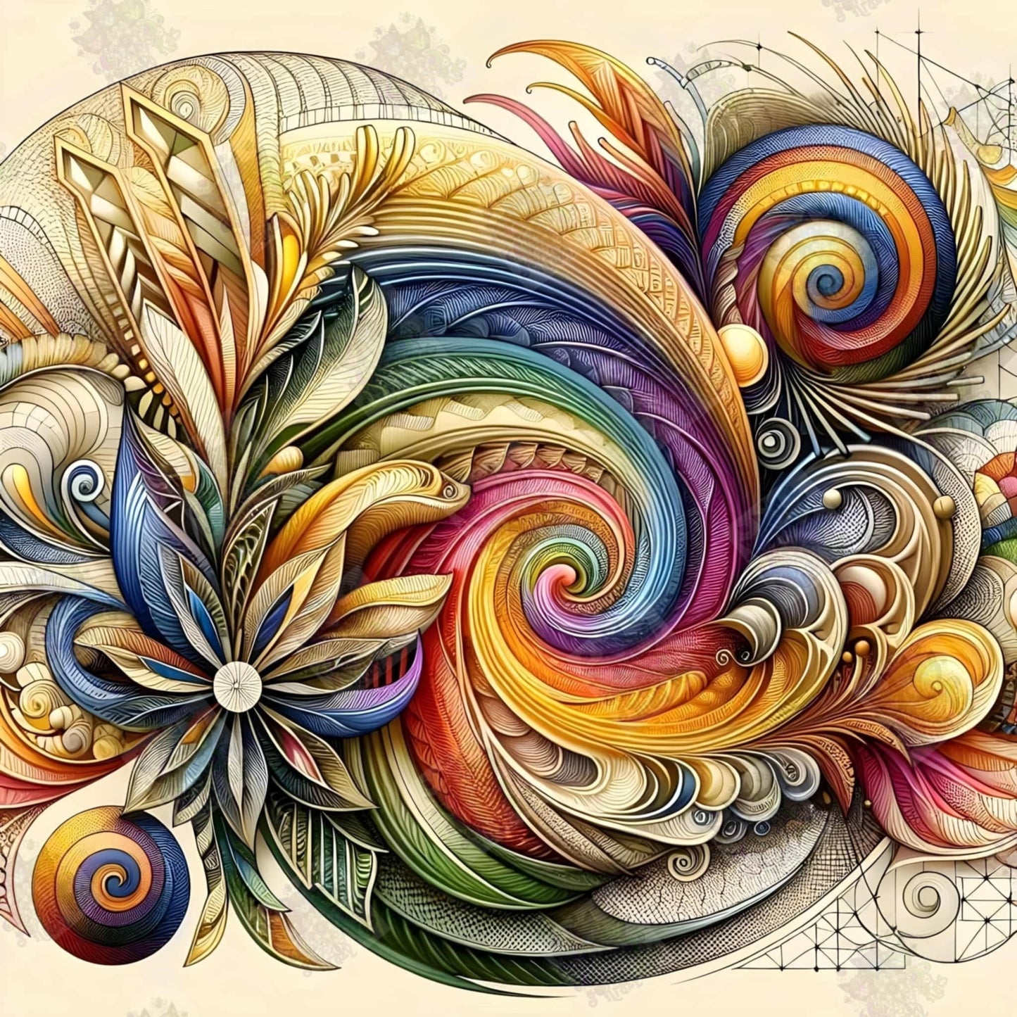 Swirls Of Rainbows by Cindy Emery