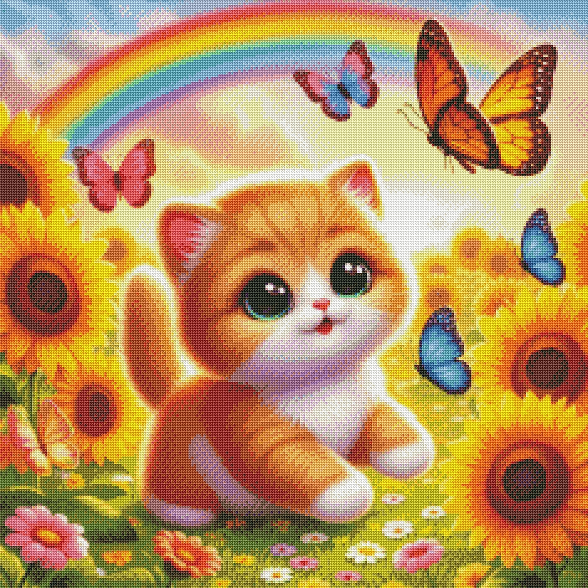 Tabby Chasing Butterflies by M.E. Divine Arts