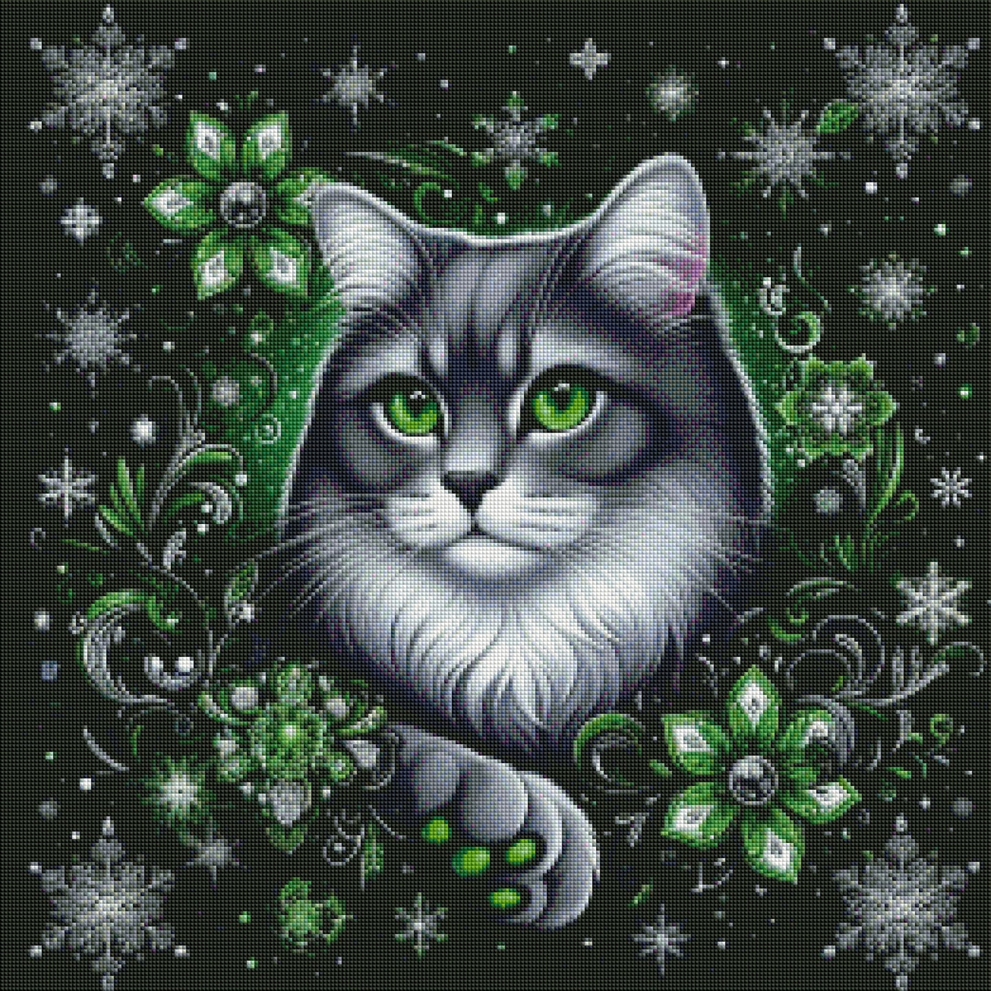 Wintergreen Feline Guardian by M.E. Divine Arts