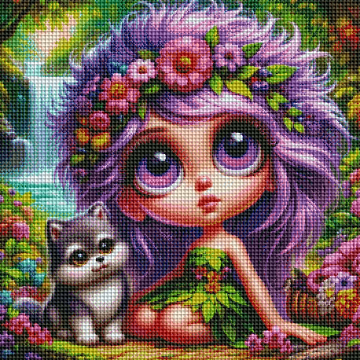 Blossomfey & The Waterfall Pup by Theresa Raymer