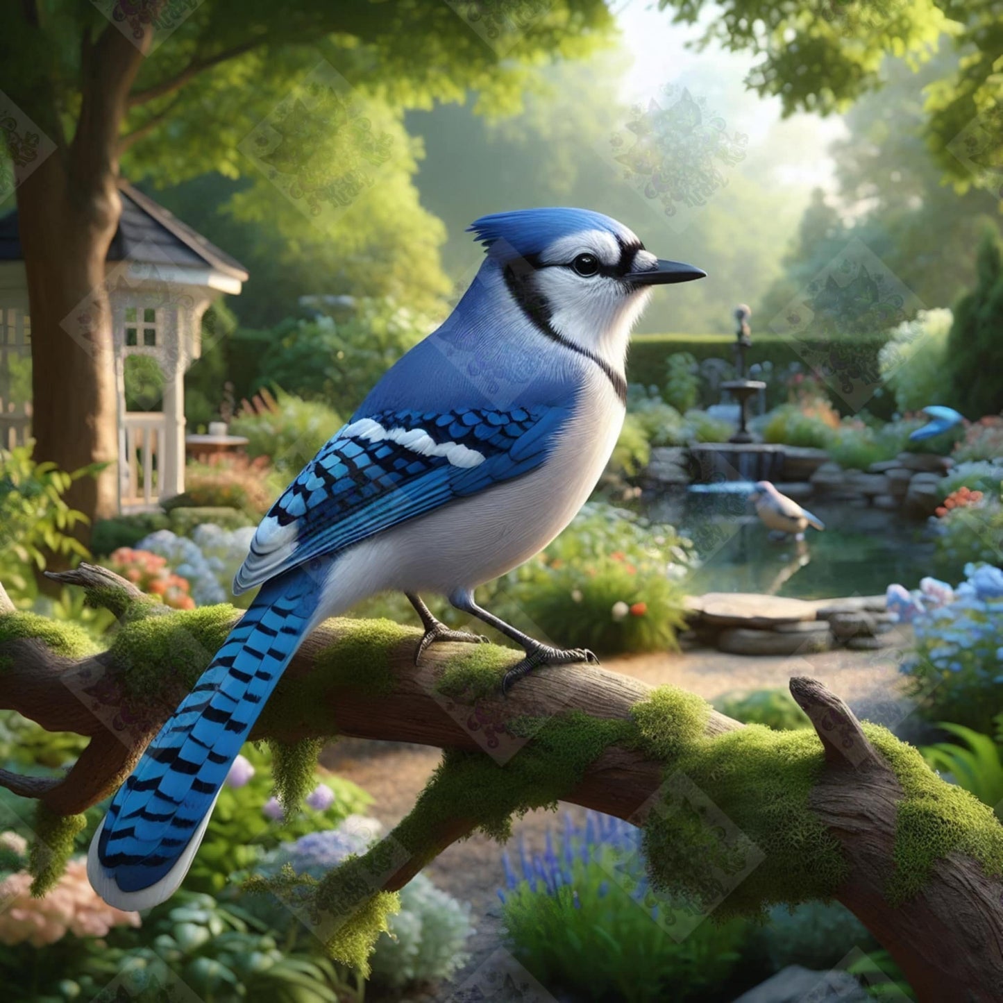 Blue Jay In My Garden by Turtle Designz