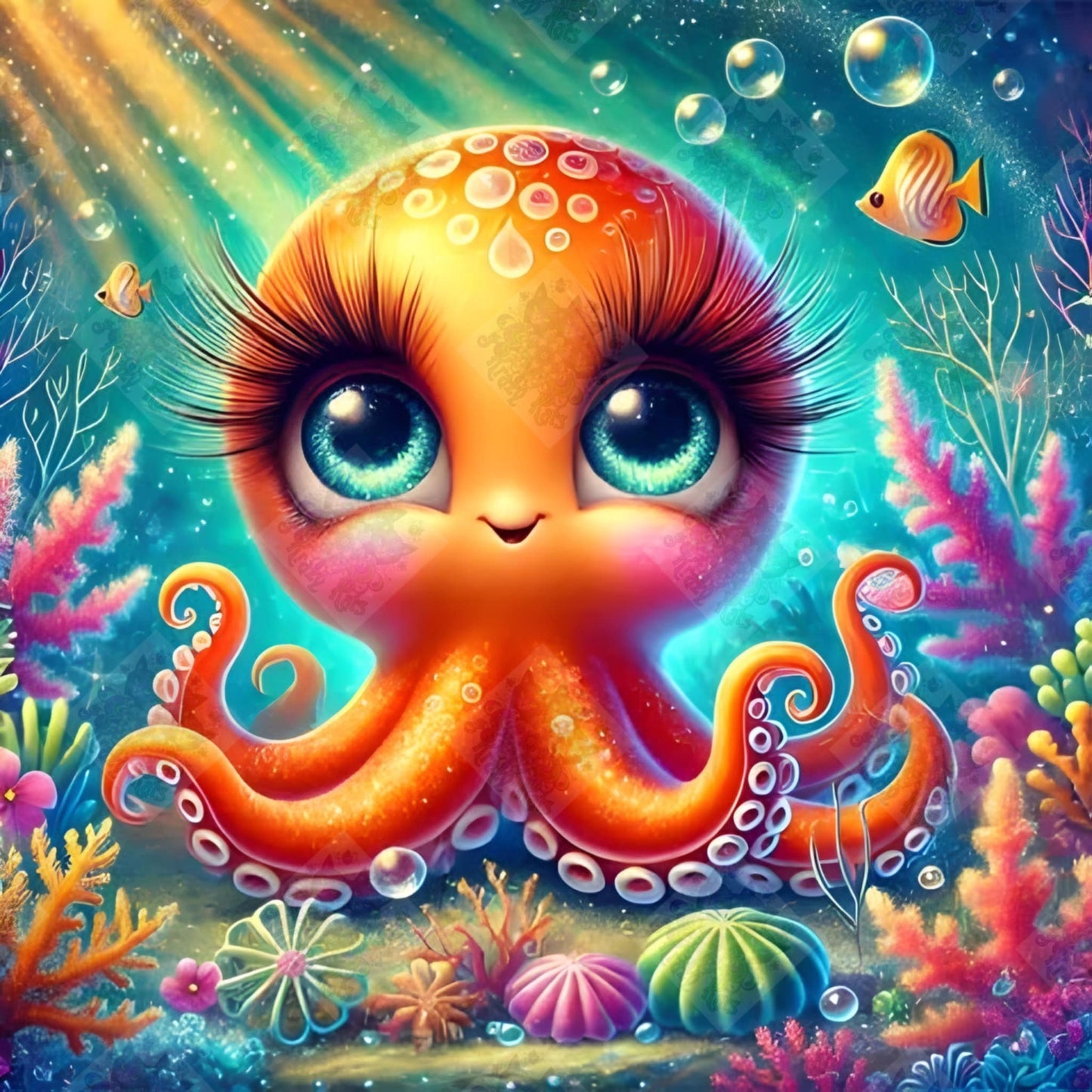 Bright Eyed Octopus by Theresa Raymer