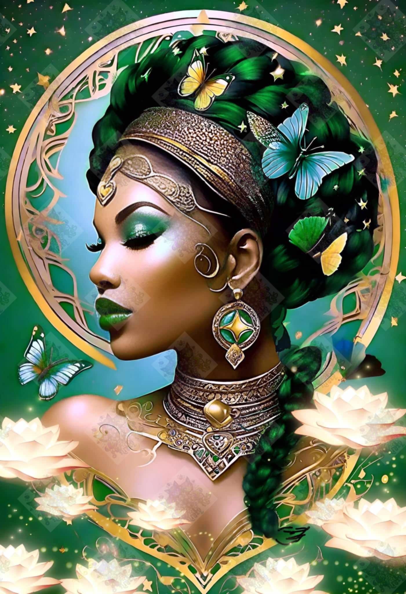 Butterfly Queen Green by Cindy Emery