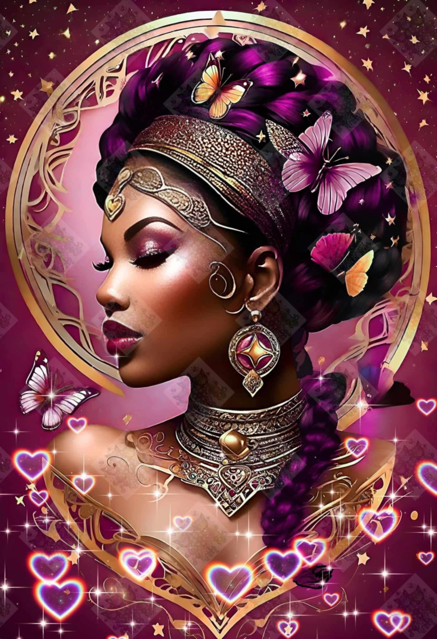 Butterfly Queen Purple by Cindy Emery