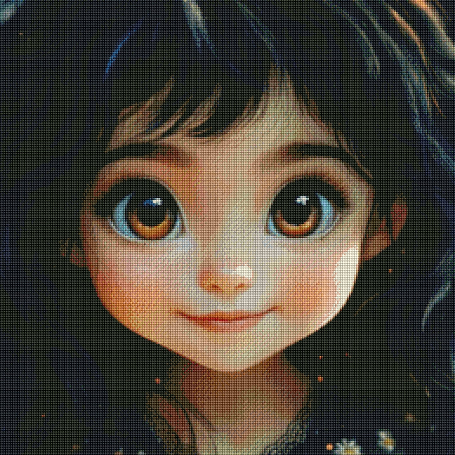 The Girl with the Golden Gaze by Taza Creations