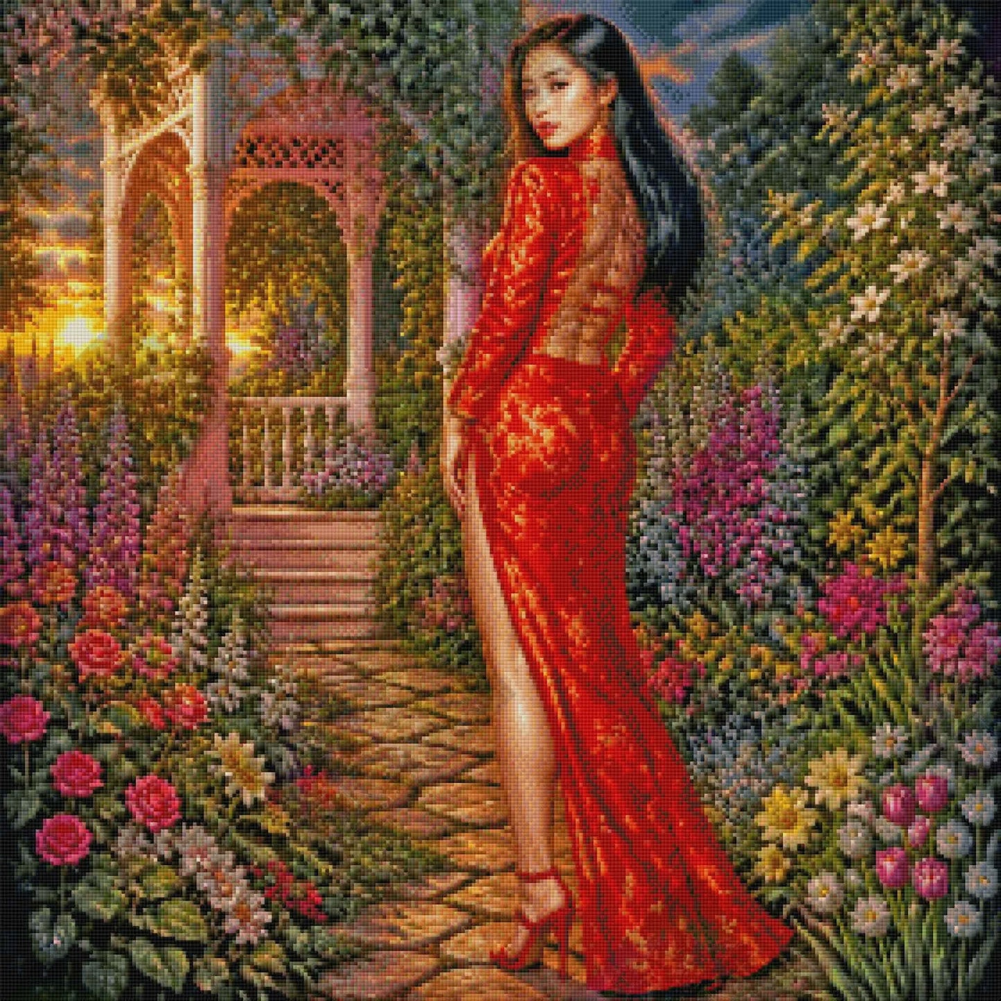 Crimson Twilight In The Secret Garden by Cindy Emery (Starting At 90 Colors)