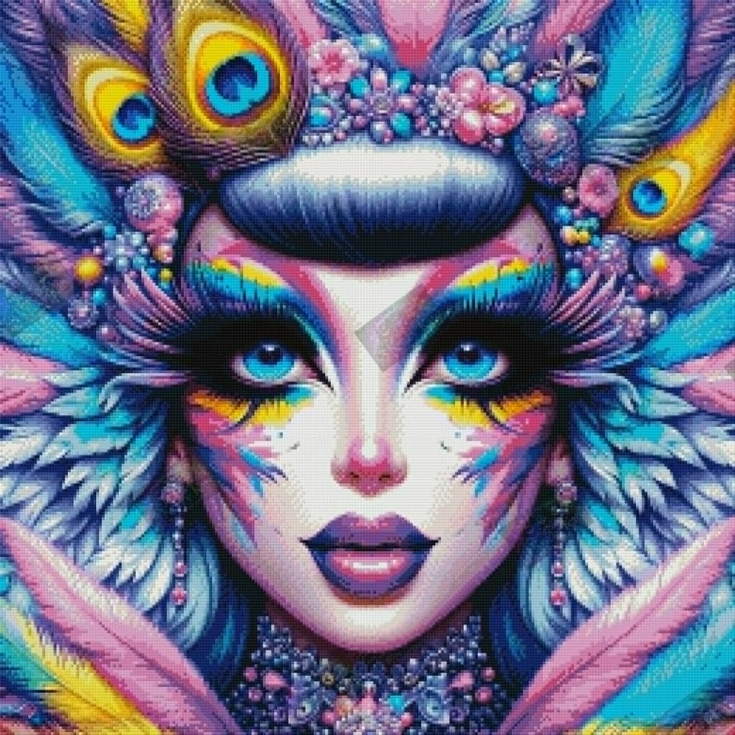 Crowned In Peacock Fire by Taza Creations (Starting At 65 Colors)
