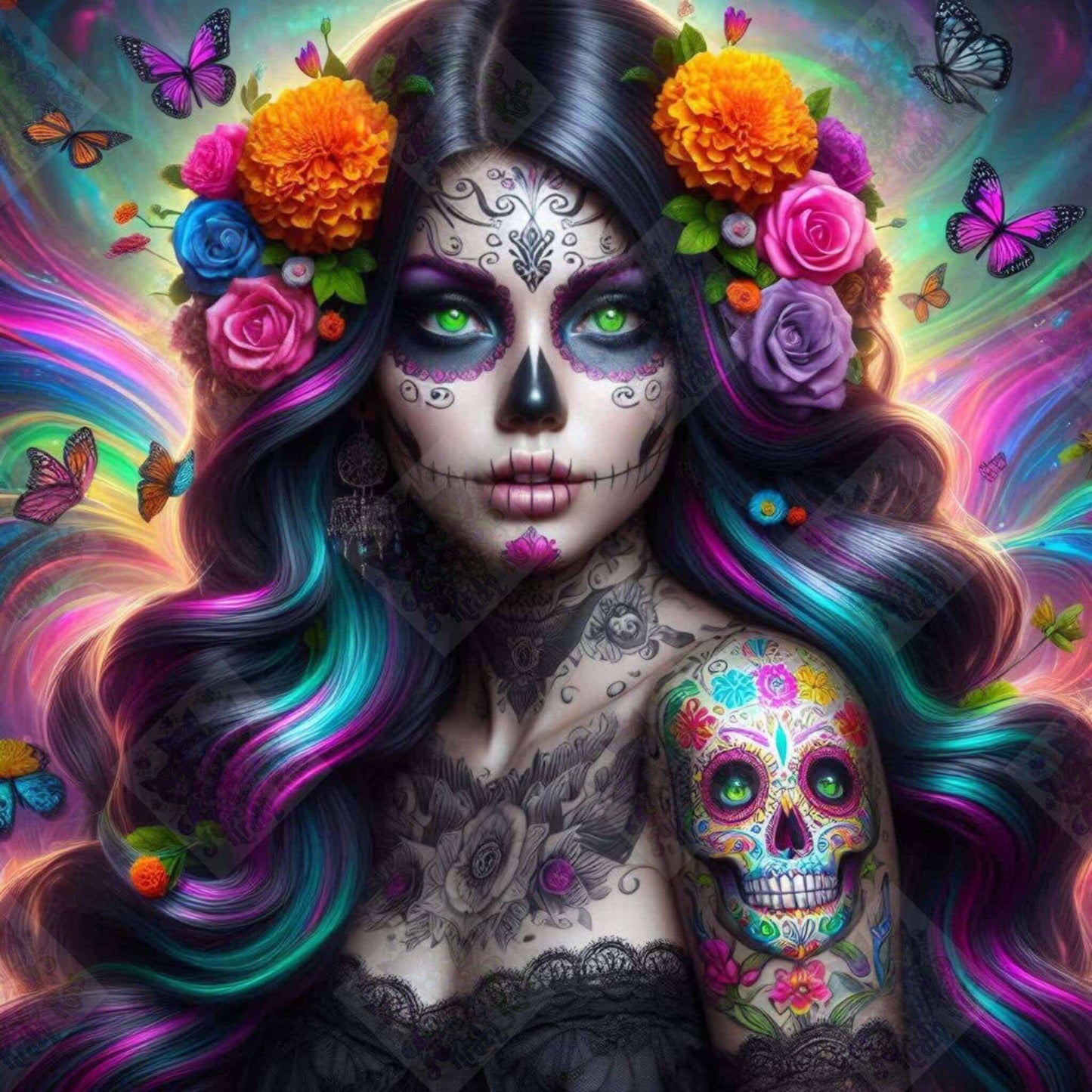 Day Of The Dead Beauty by Theresa Raymer