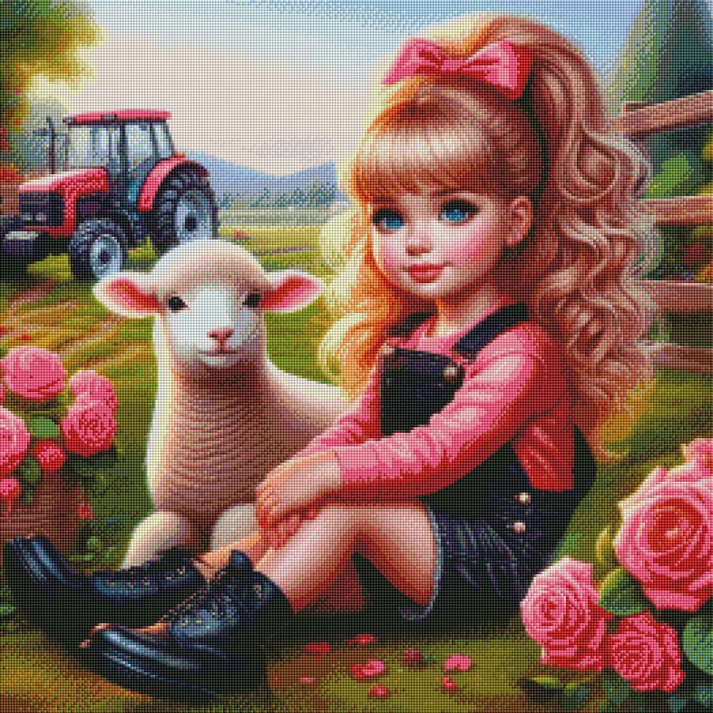 Country Cutie & Her Lamb by M.E. Divine Arts