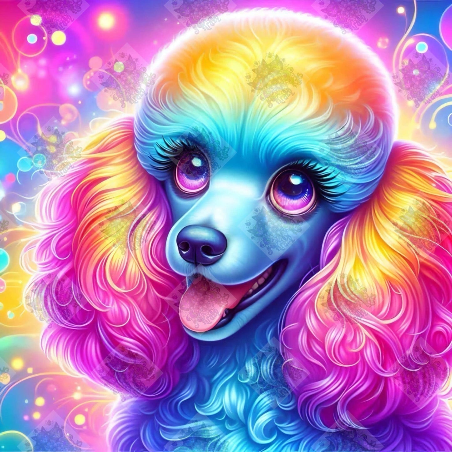 Happy Poodle by Theresa Raymer