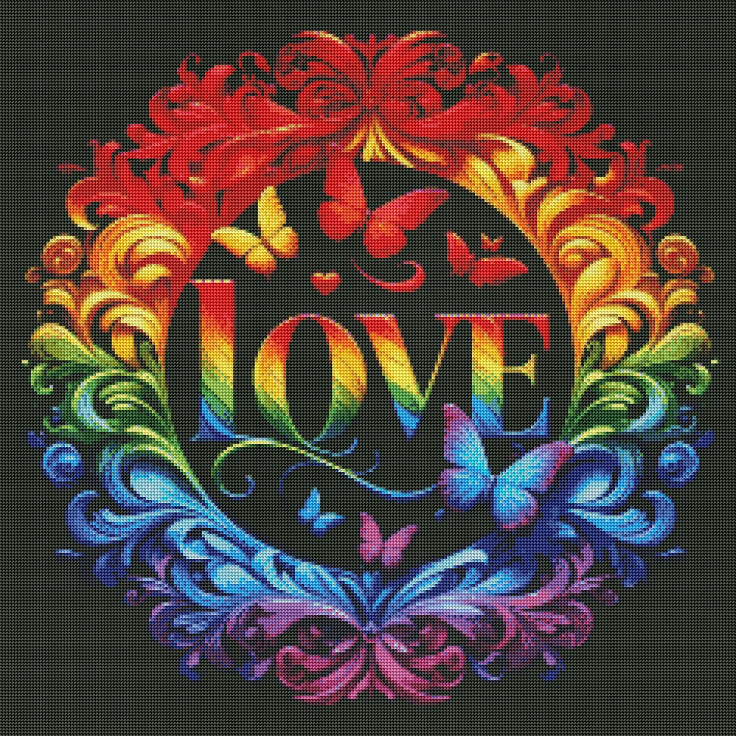 Love Rainbow Wreath by M.E. Divine Arts