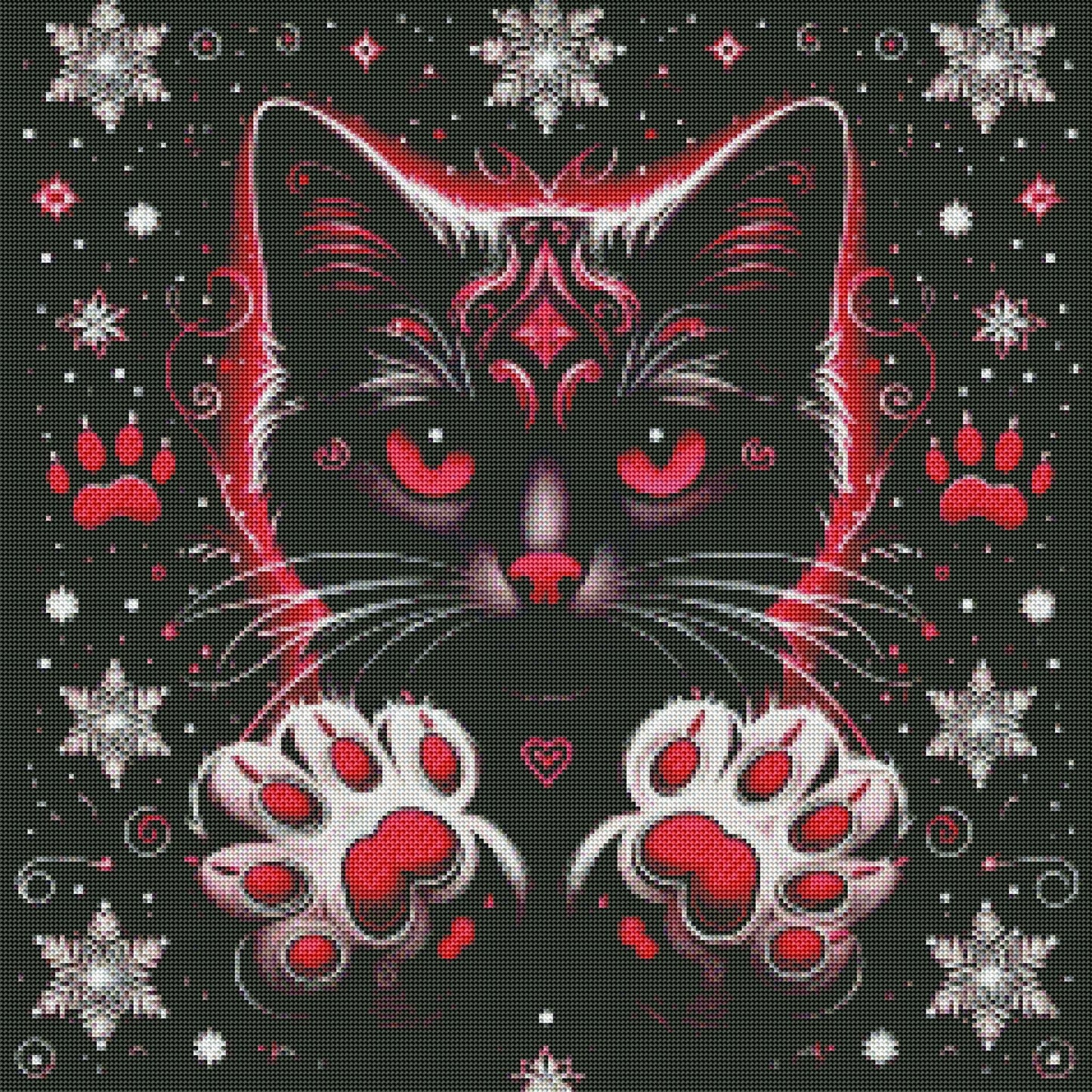 Kitty Paws Red by M.E. Divine Arts
