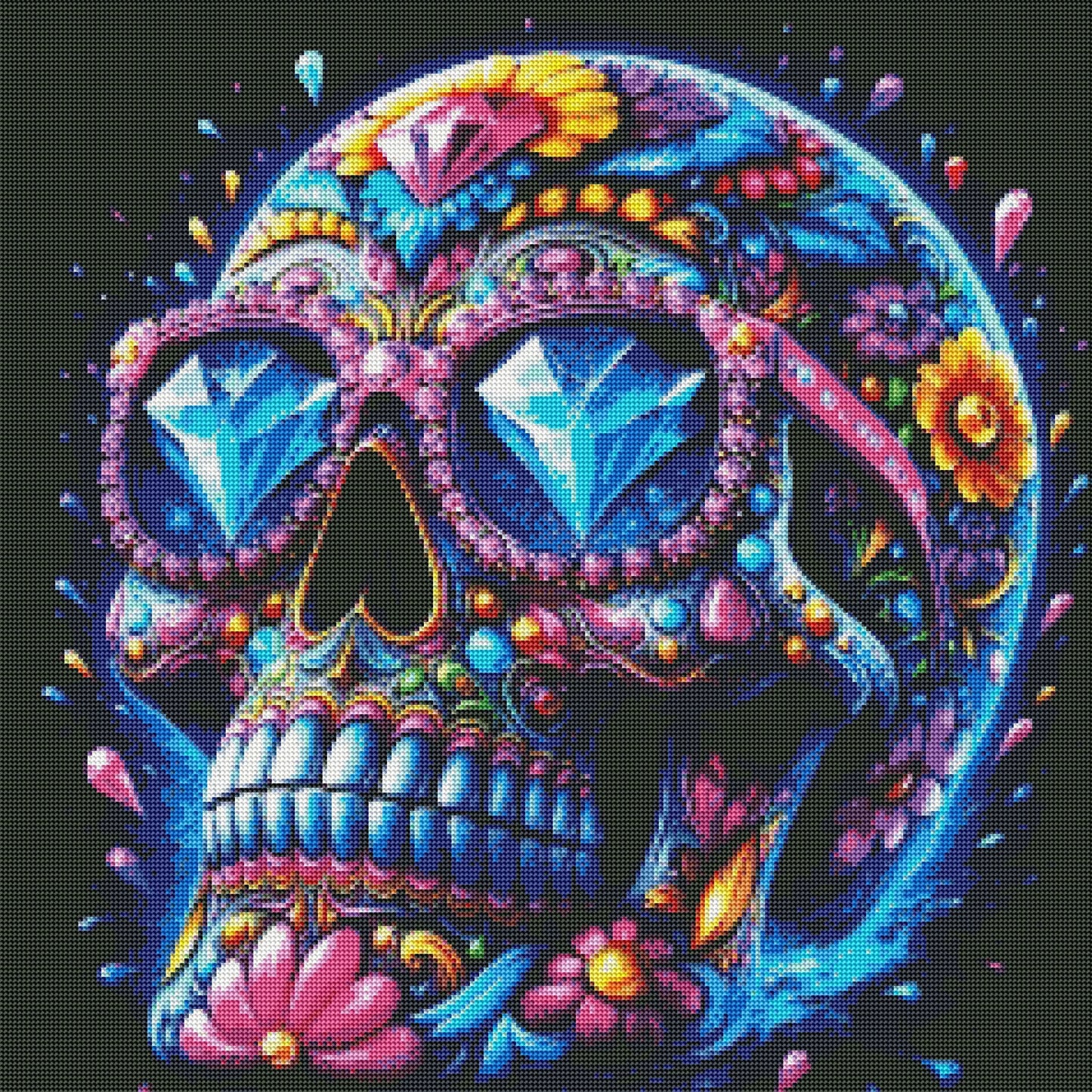 Diamond Eyes Skull by M.E. Divine Arts