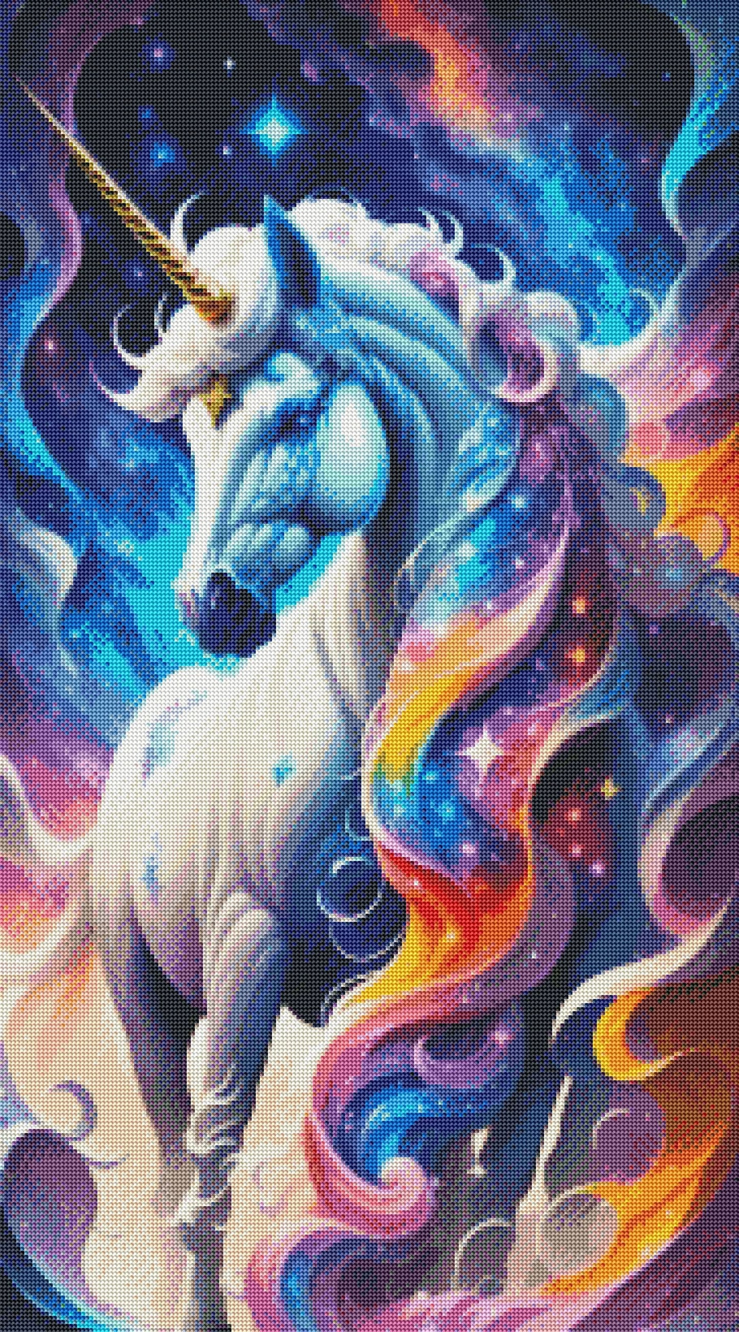 Rainbow Galaxy Unicorn by Jennifer Opie