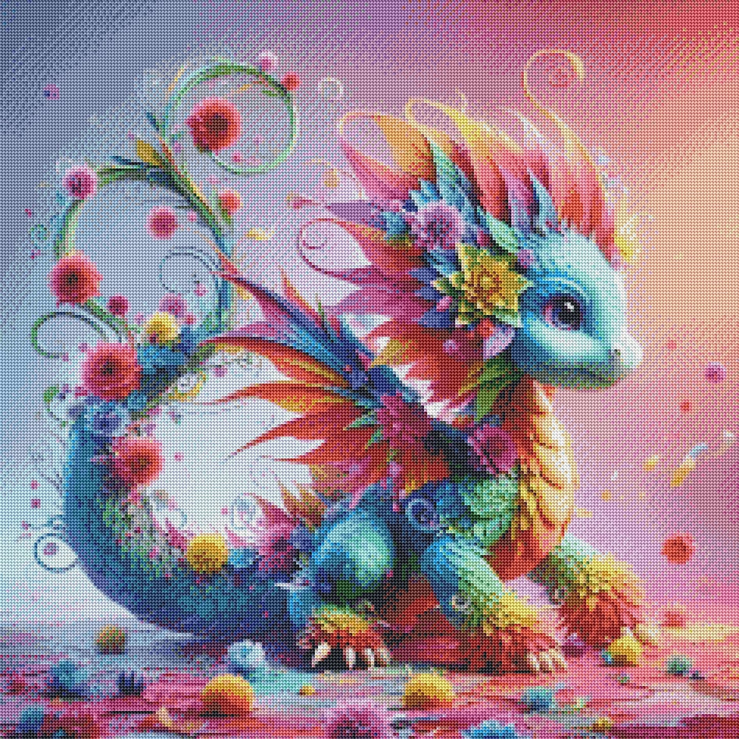 Floral Dragon by Cindy Emery