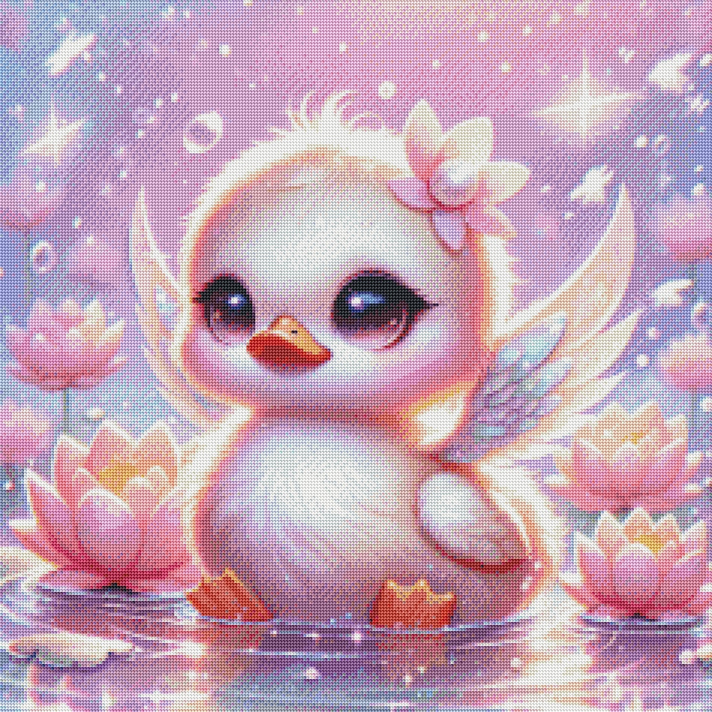 Pink Iridescent Duck by Taza Creations