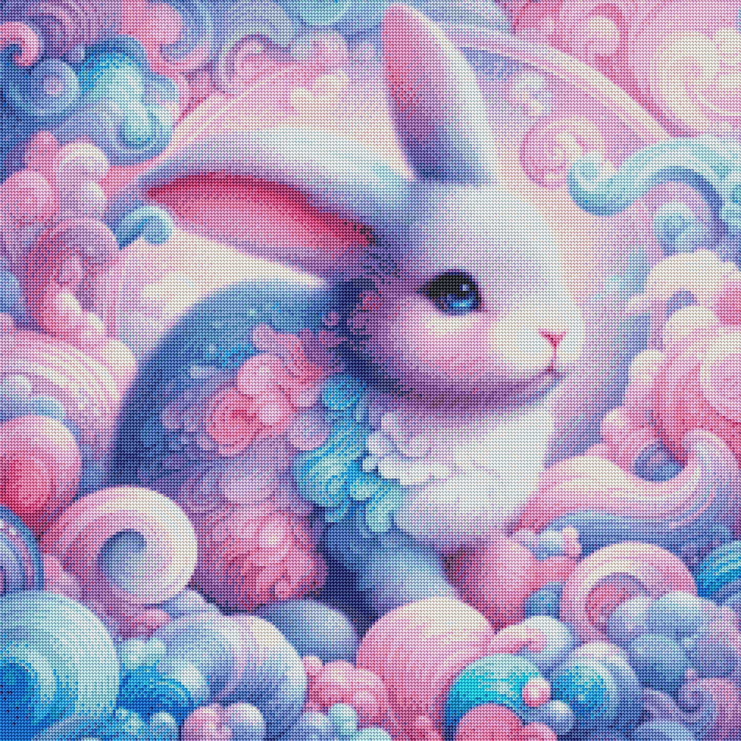 Pastel Filigree Bunny by M.E. Divine Arts
