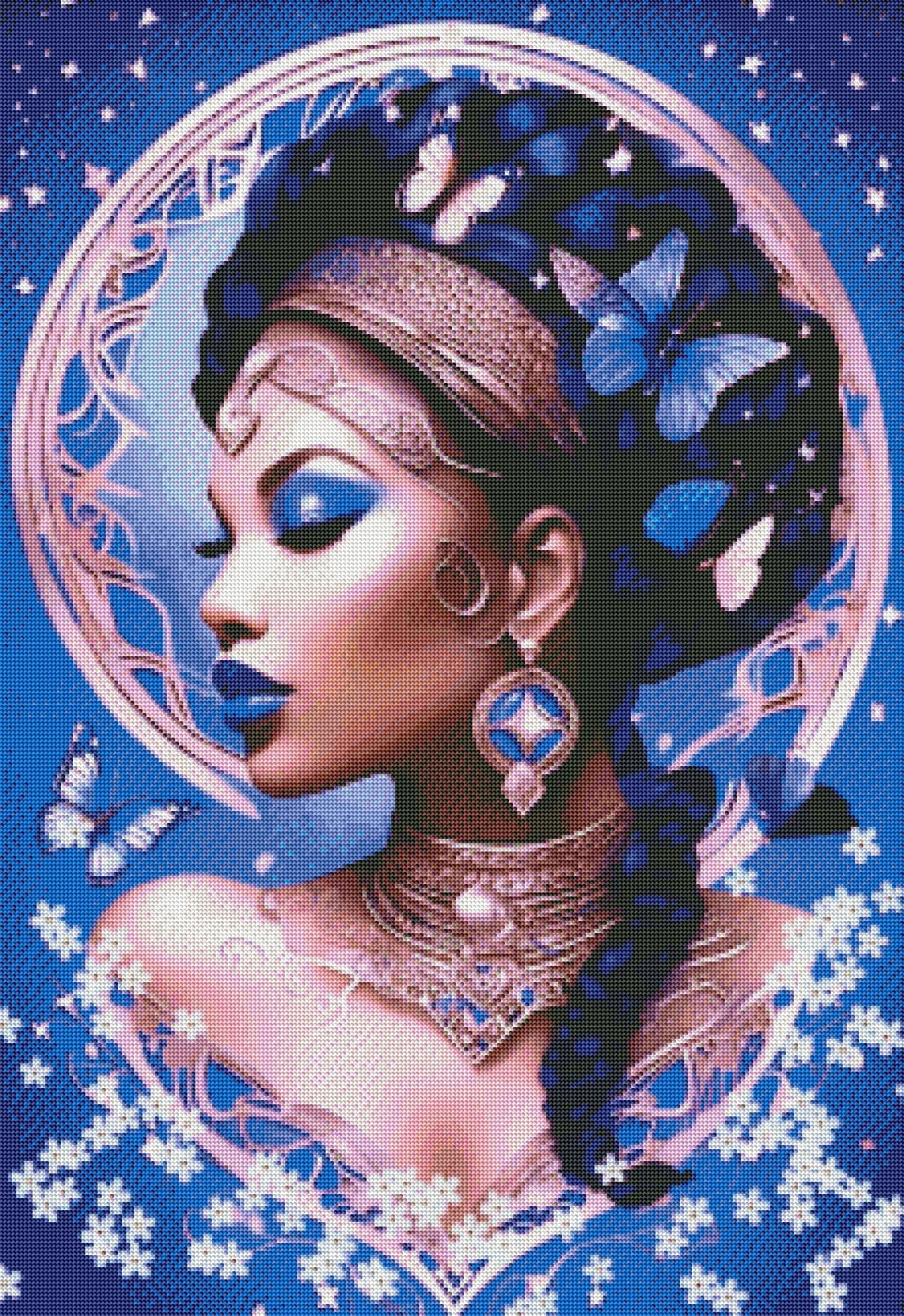 Butterfly Queen Blue by Cindy Emery