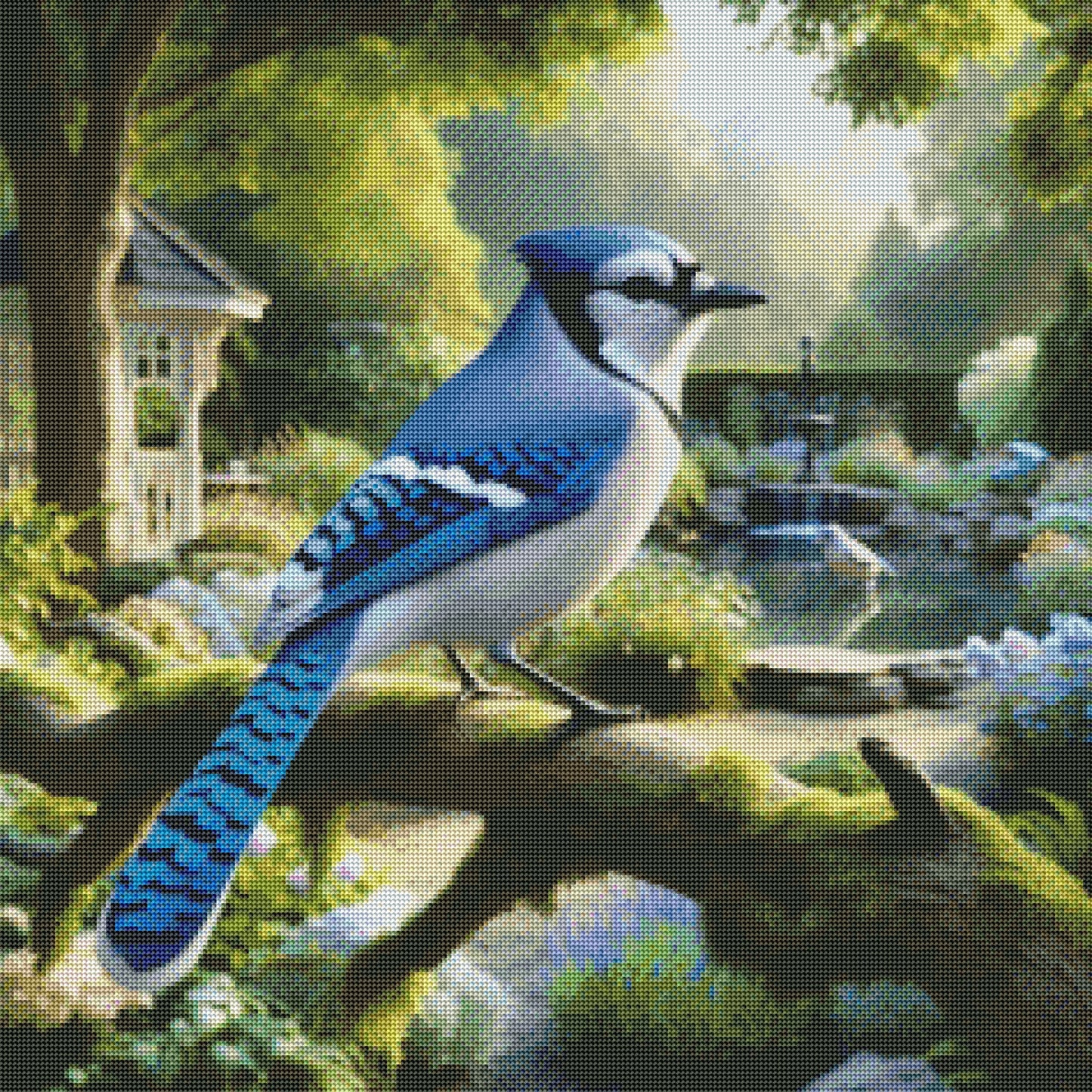 Blue Jay In My Garden by Turtle Designz