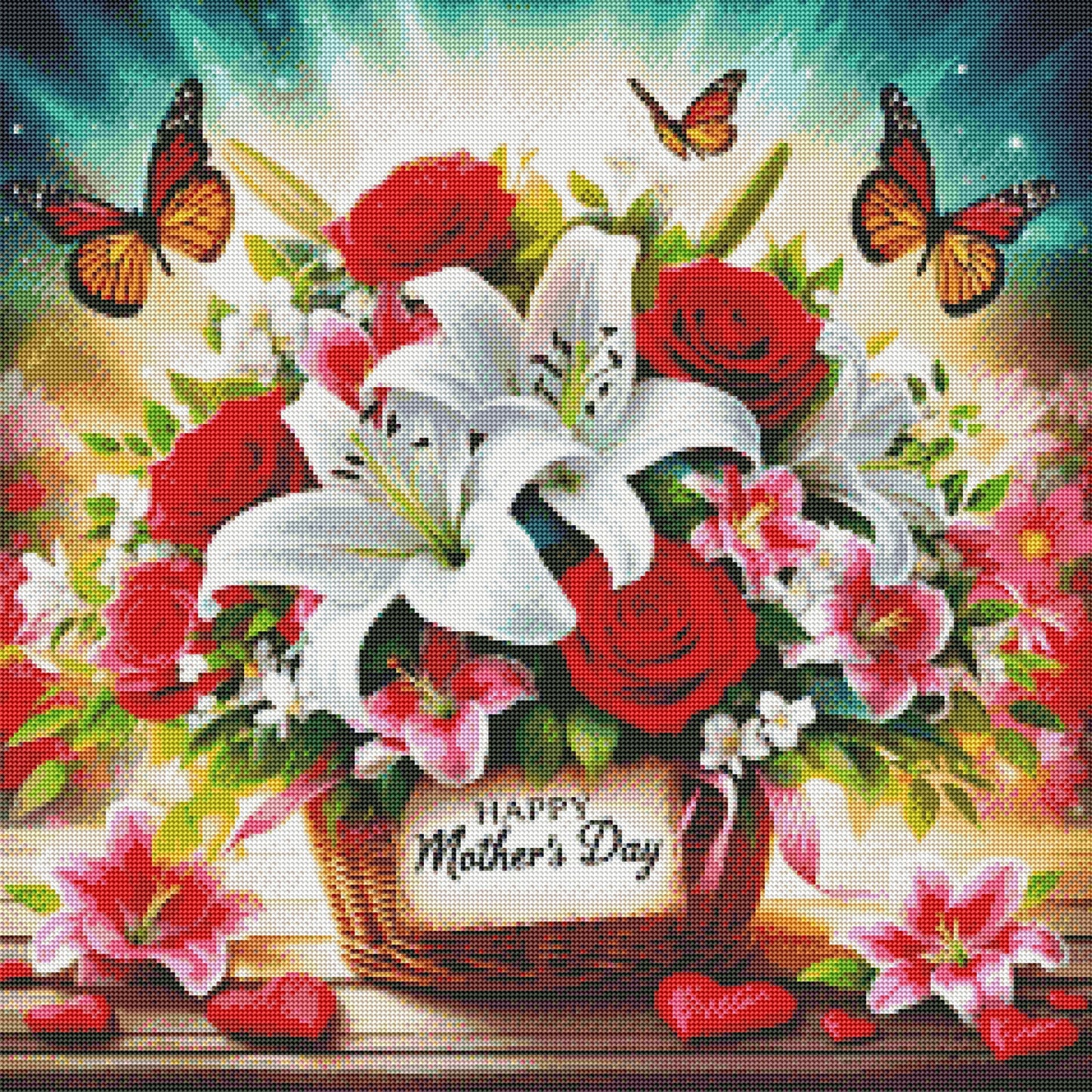 Happy Mother's Day Basket by M.E. Divine Arts (Last Chance! Retiring Beauties On Sale Now)