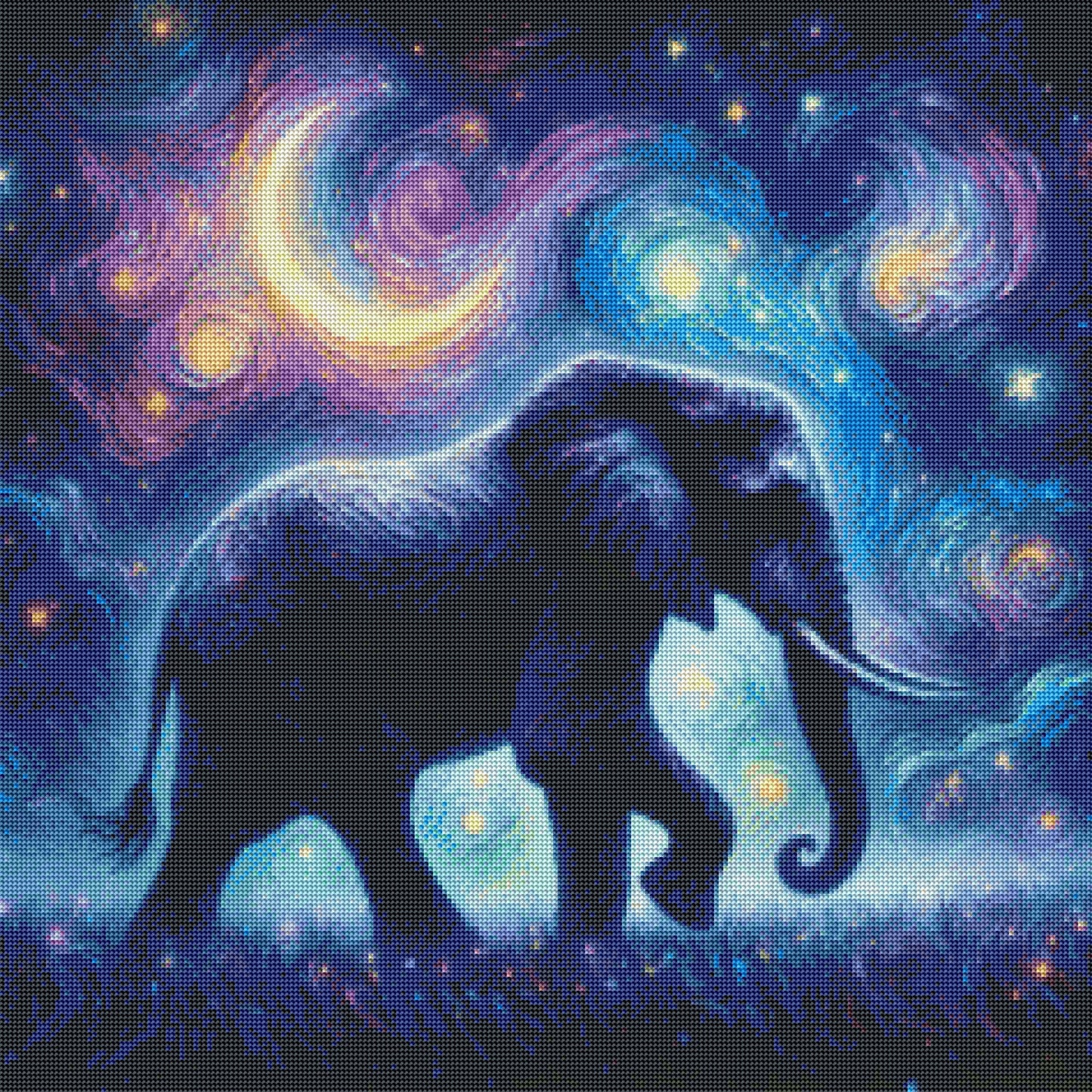 Elephant Under The Starry Night by Stellar Designz