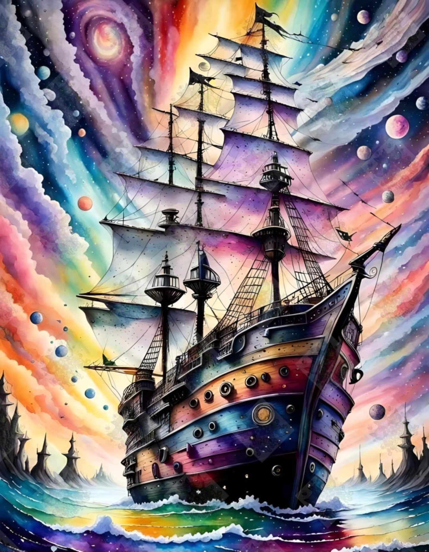 Over The Rainbow Ship by Cindy Emery