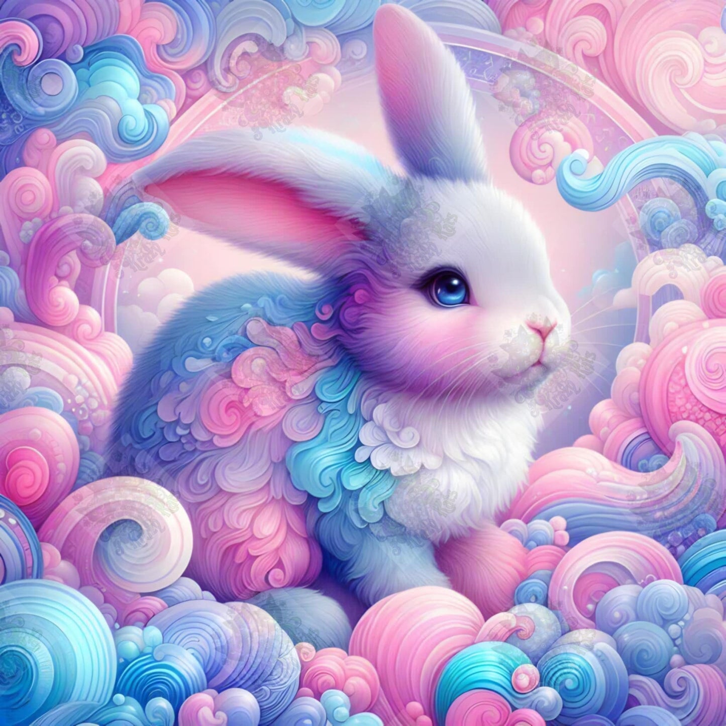 Pastel Filigree Bunny by M.E. Divine Arts