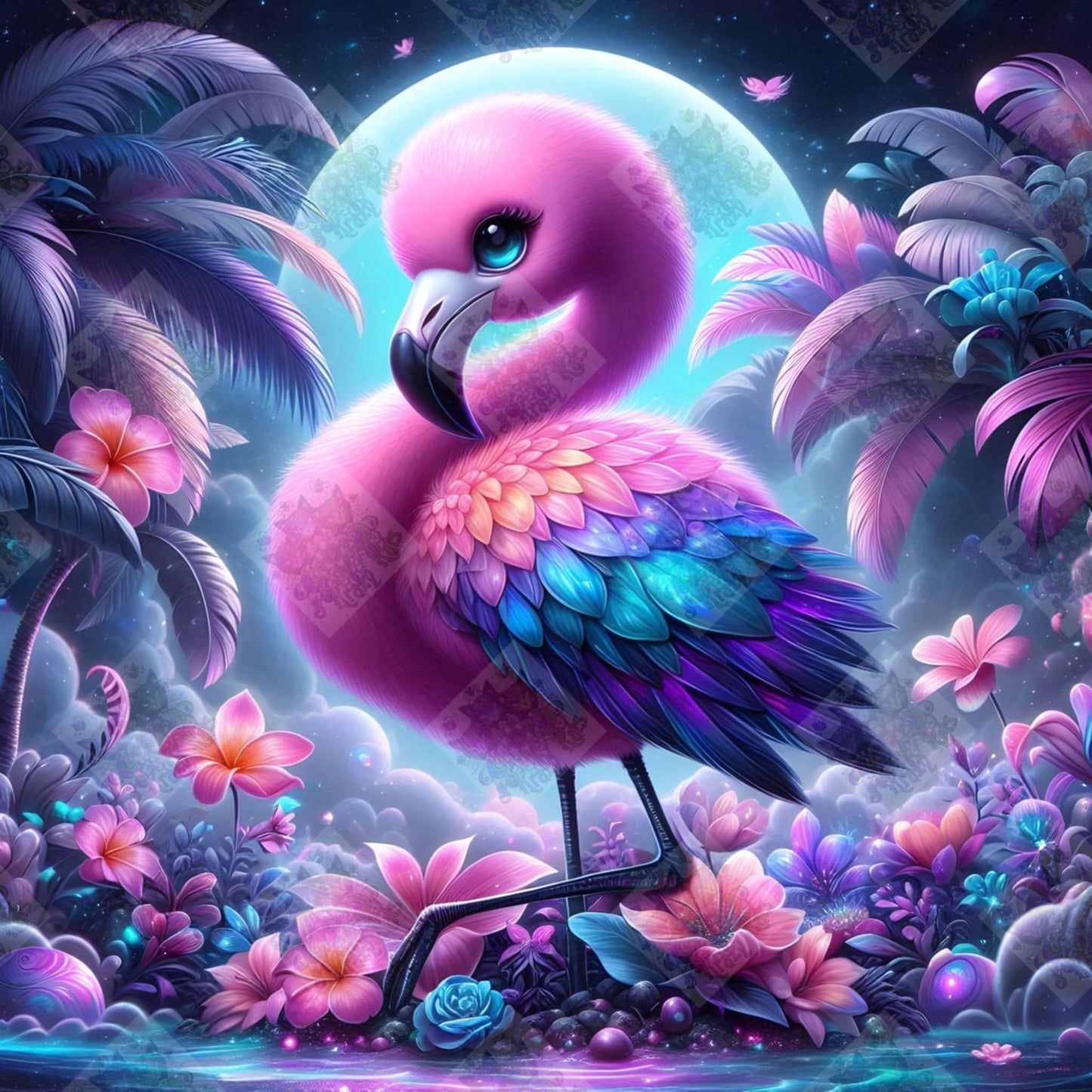 Petalglow Flamingo by Taza Creations