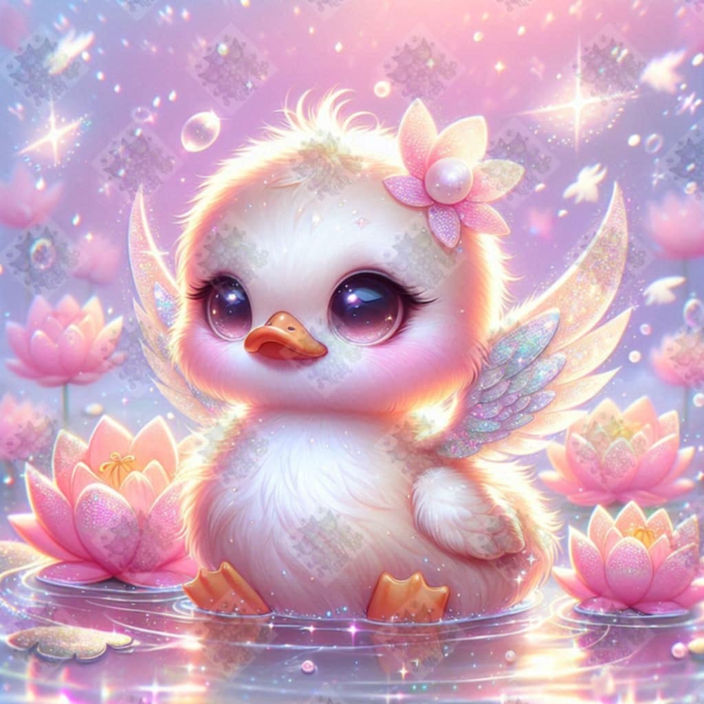 Pink Iridescent Duck by Taza Creations