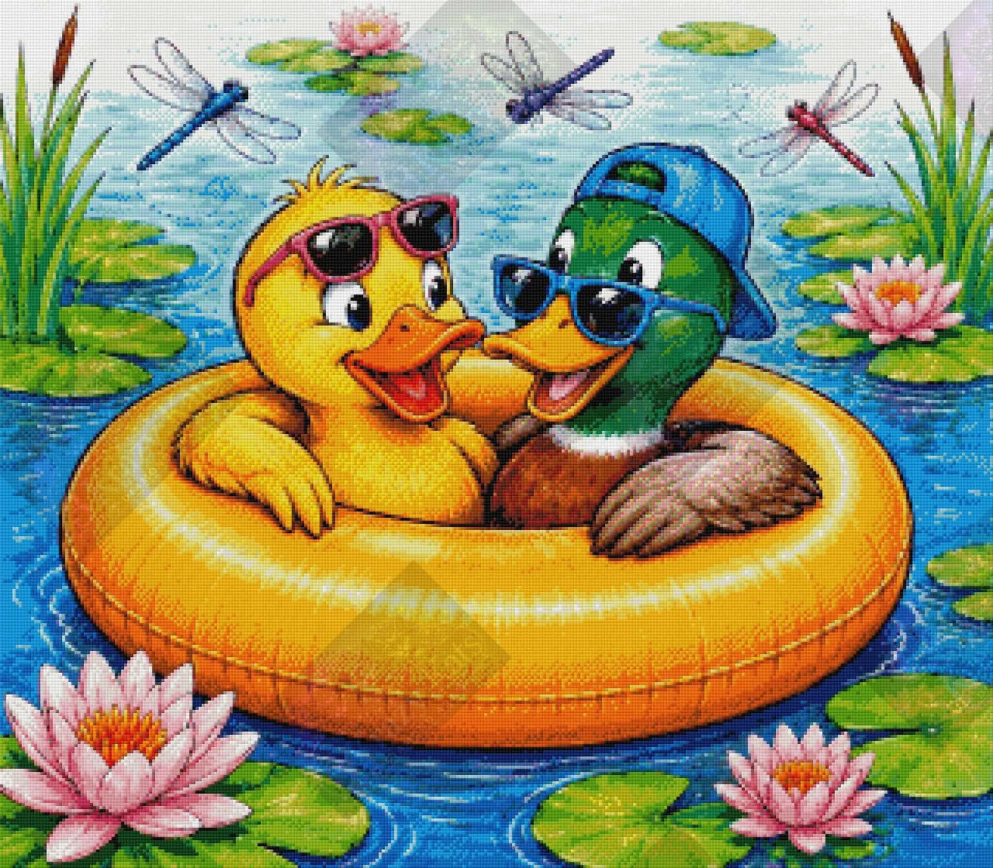 Quackin' Up At The Lily Pad by Theresa Raymer (Starting At 90 Colors)
