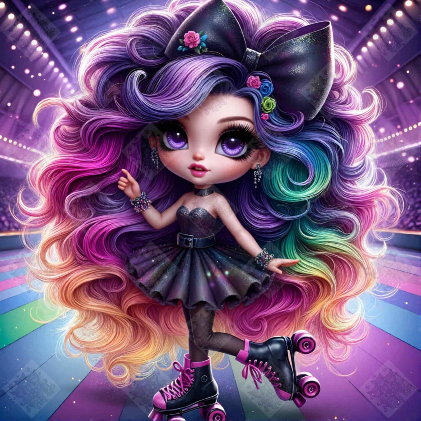 Rainbow Rink Diva by Taza Creations