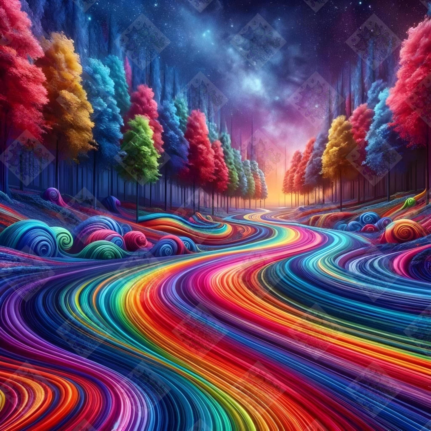 Rainbow Road To Nowhere by Stellar Designz