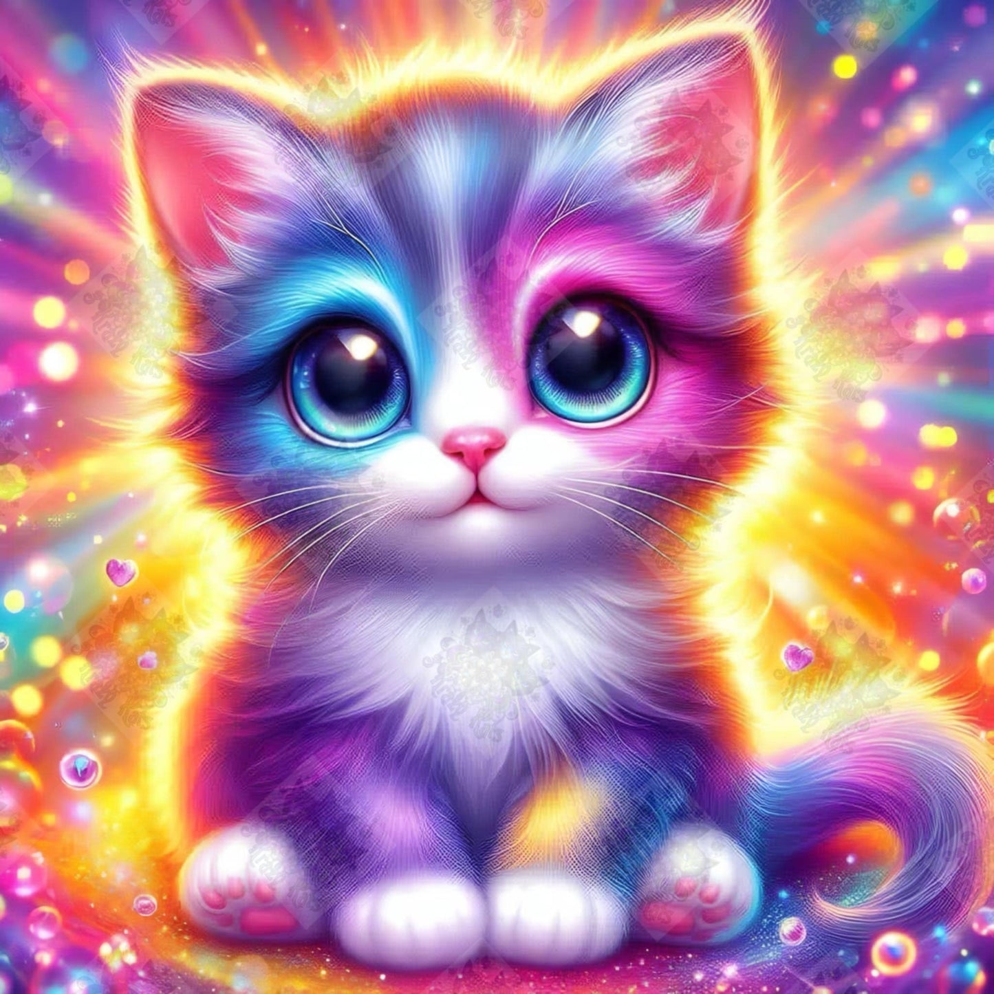 Rainbow Sherbert Kitty by Theresa Raymer