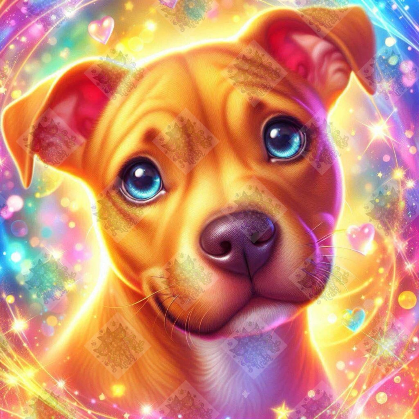 Rufus The Pitbull by Theresa Raymer